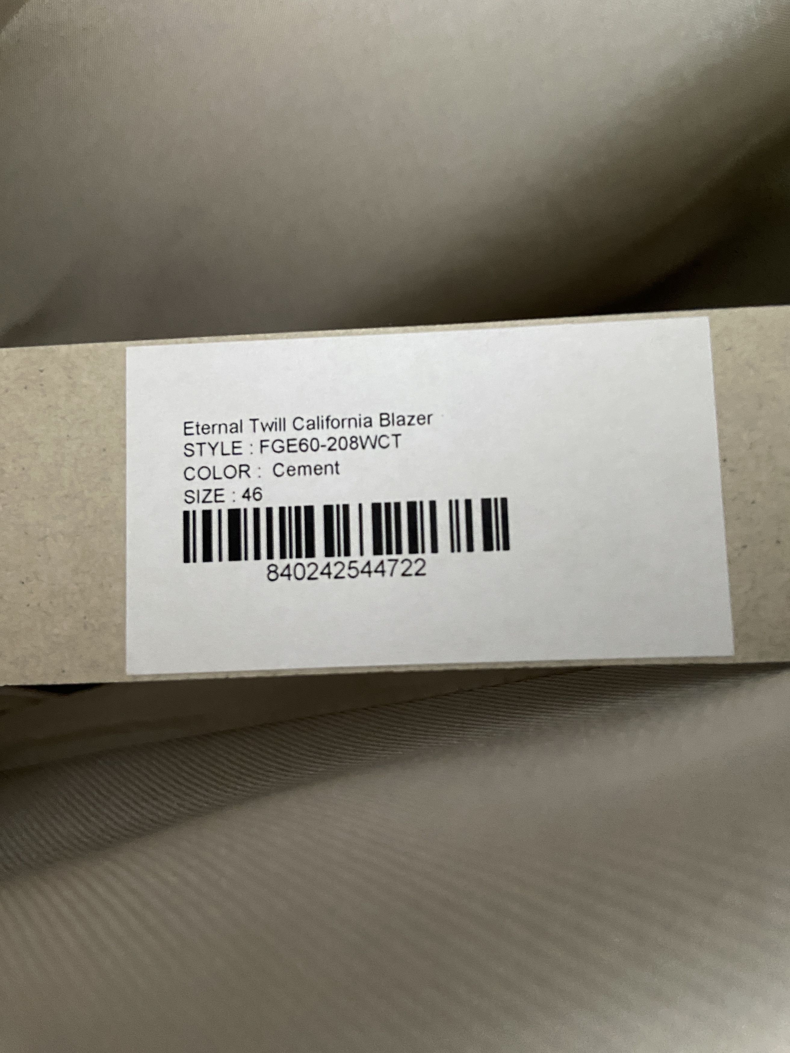 Fear of God [New/Never Worn] Fear of God Eternal Twill California Blazer Size 46R - 4 Thumbnail