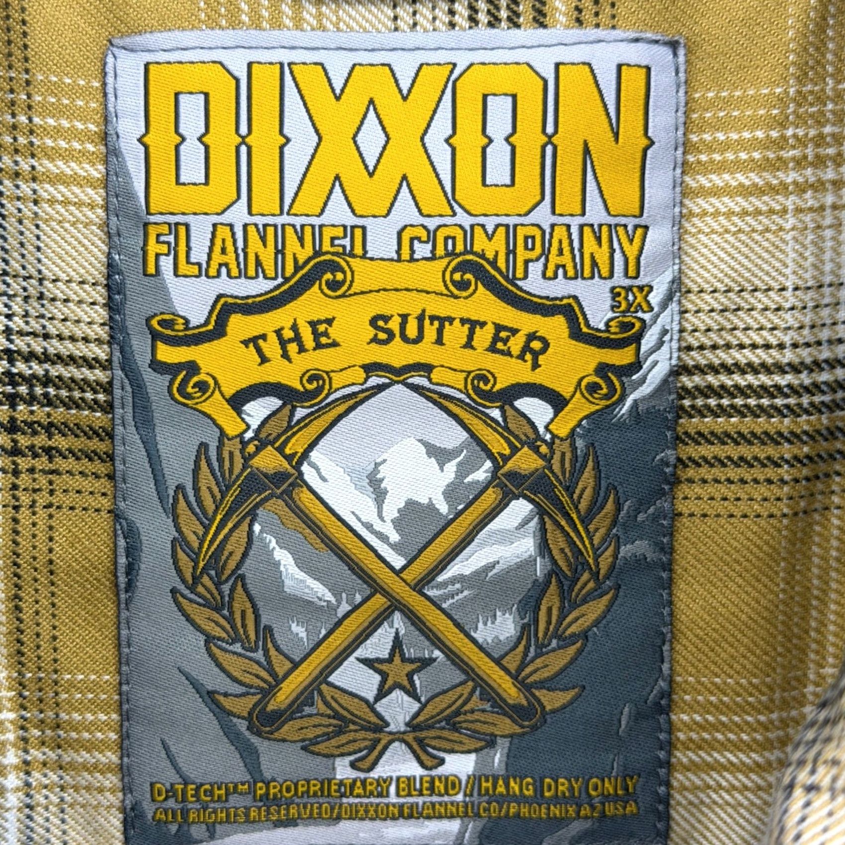 Vintage Dixxon Flannel Company The Sutter Plaid Shirt Men 3X Mustard Yellow D-Tech Blend Shirt Size US XXL / EU 58 / 5 - 5 Thumbnail