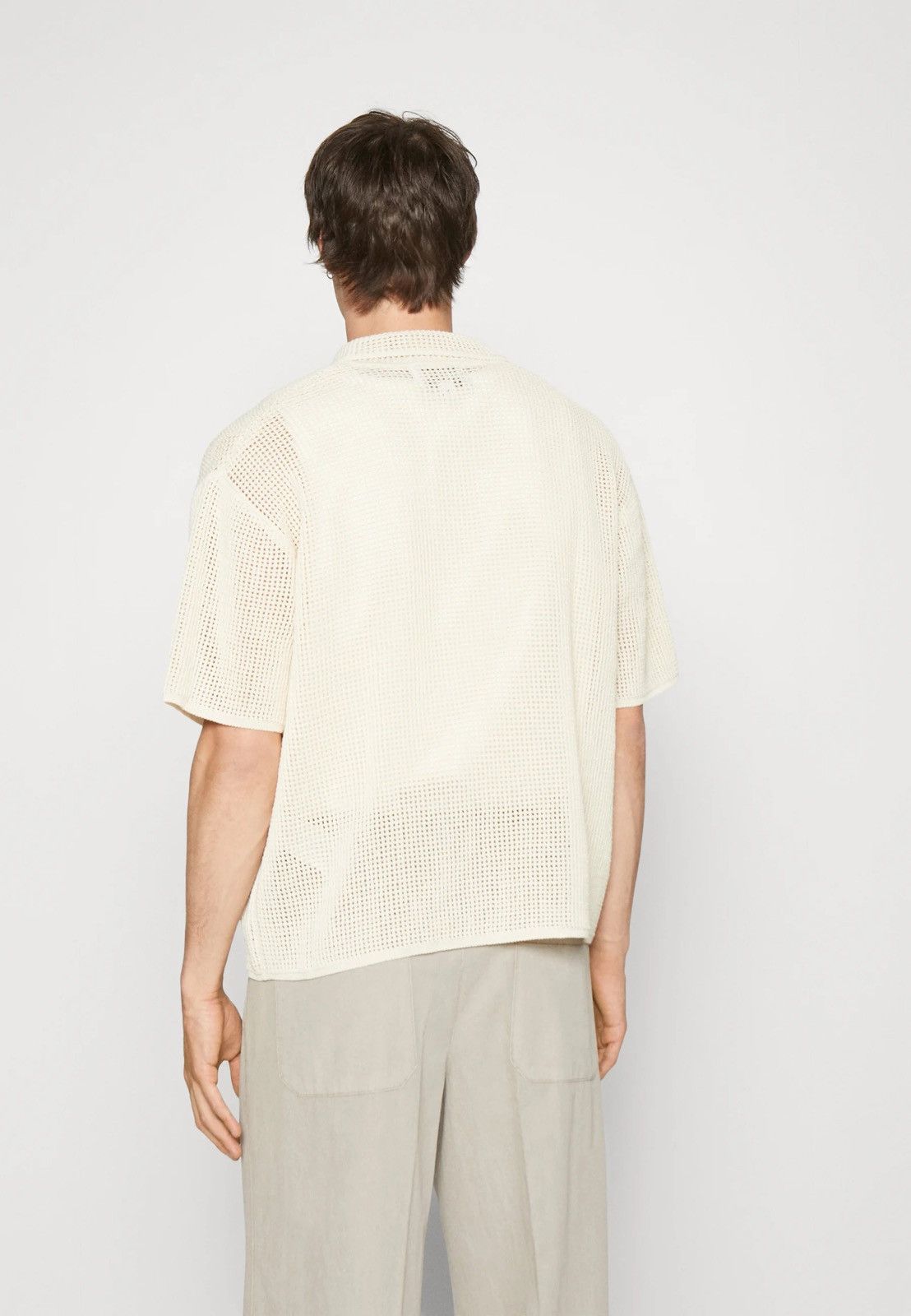 Wooyoungmi !DS! SS23 Solid Homme Knitted Beige Polo T-Shirt Size US M / EU 48-50 / 2 - 4 Thumbnail