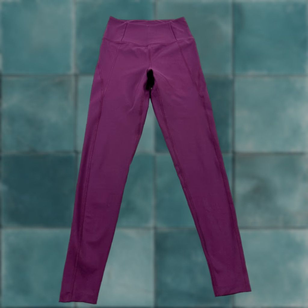 Girlfriend Collective VINTAGE? No. Actually: Girlfriend Collective Leggings Womens Small Purple High Waist Stretch Skinny Leg Size 28" / US 6 / IT 42 - 1 Thumbnail