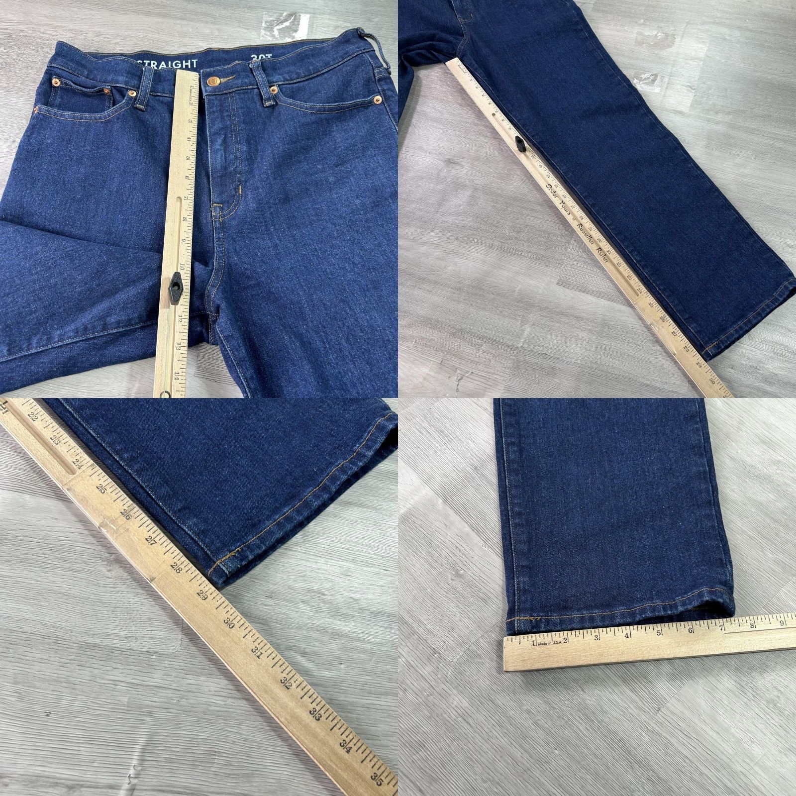 J.Crew J.CREW Classic Straight Jeans Mens 30x29 Blue Stretch Denim Dark Wash Pants Size US 30 / EU 46 - 8 Thumbnail