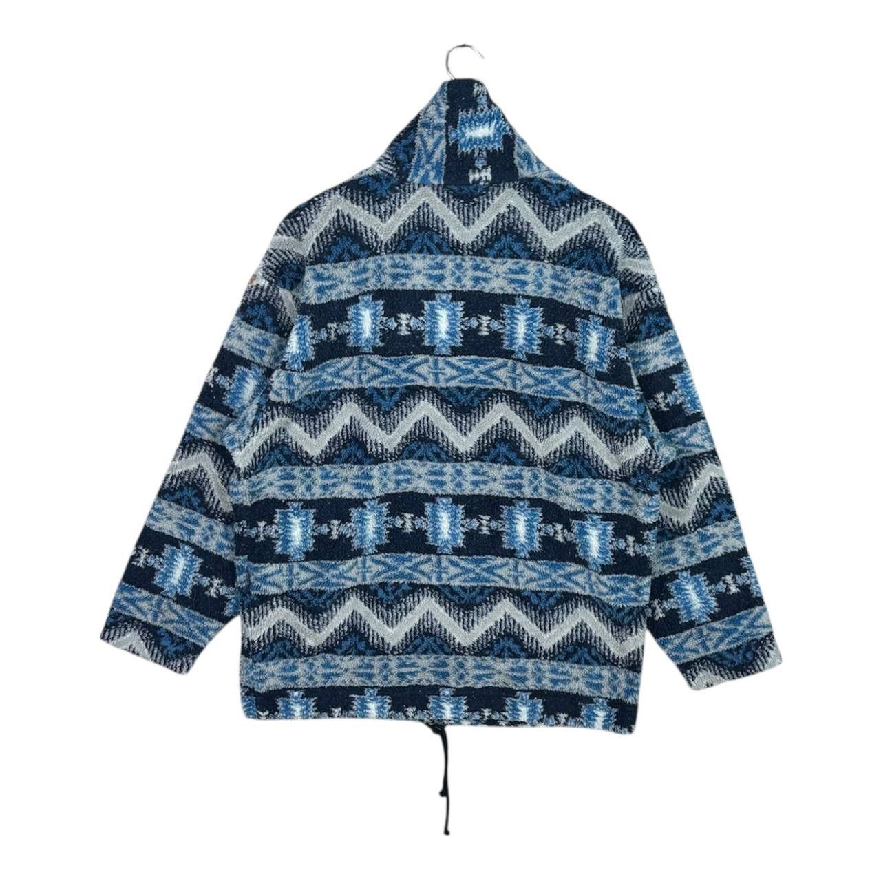 Sergio Tacchini Vintage 90s Sergio Tacchini Navajo Aztec Sweater Jacket Size US M / EU 48-50 / 2 - 2 Thumbnail