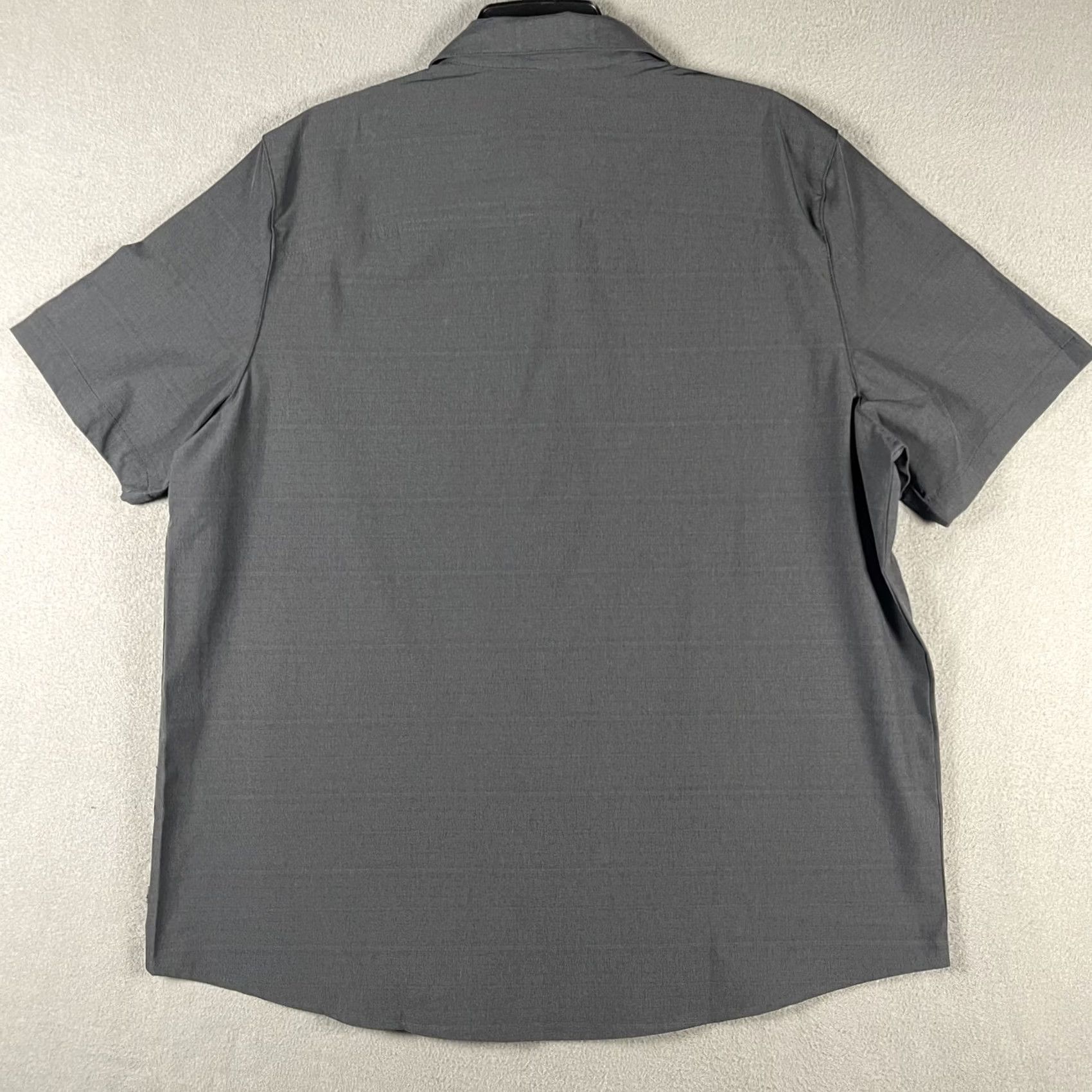 Vintage Gerry Shirt Mens XL Short Sleeve Button Up Performance Pocket Outdoor Hiking Gray Solid with Pockets Size US XL / EU 56 / 4 - 3 Thumbnail