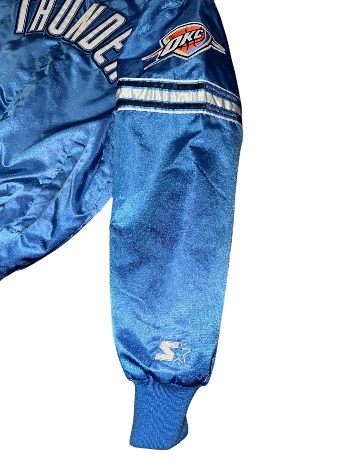 NBA × Starter Oklahoma City Thunder Satin Jacket Size US L / EU 52-54 / 3 - 2 Thumbnail