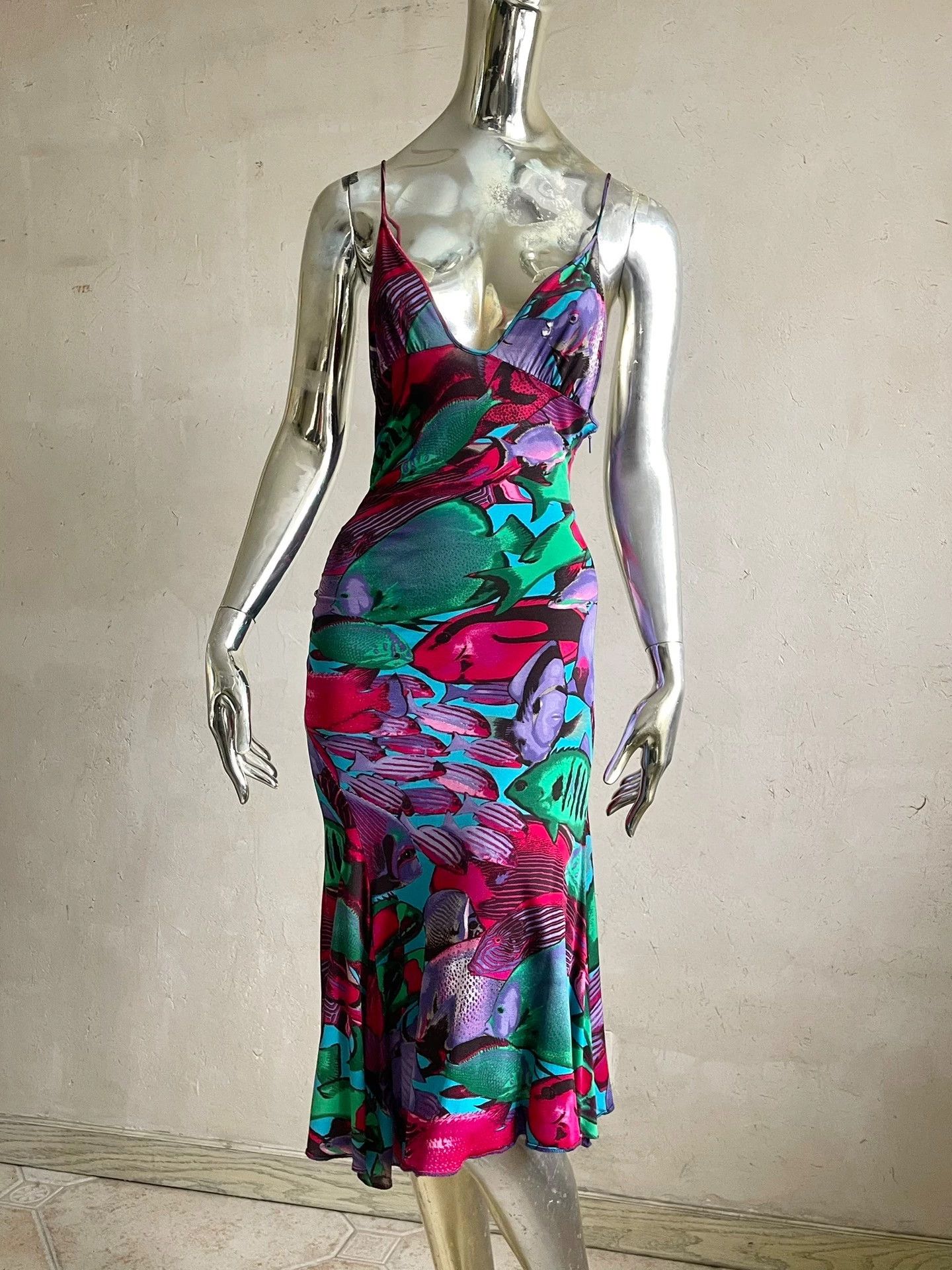 Versus VERSUS Vintage Tropical Fish Strapless Dress Size M / US 6-8 / IT 42-44 - 1 Thumbnail