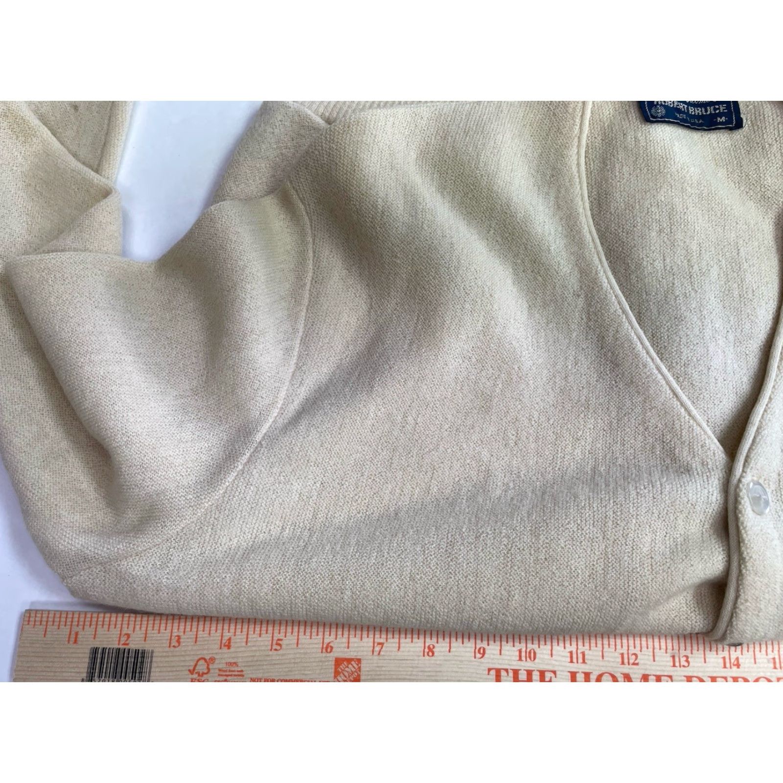 Vintage VINTAGE Arnold Palmer Robert Bruce Sweater Mens Medium Beige Cardigan 80s Size US M / EU 48-50 / 2 - 5 Thumbnail