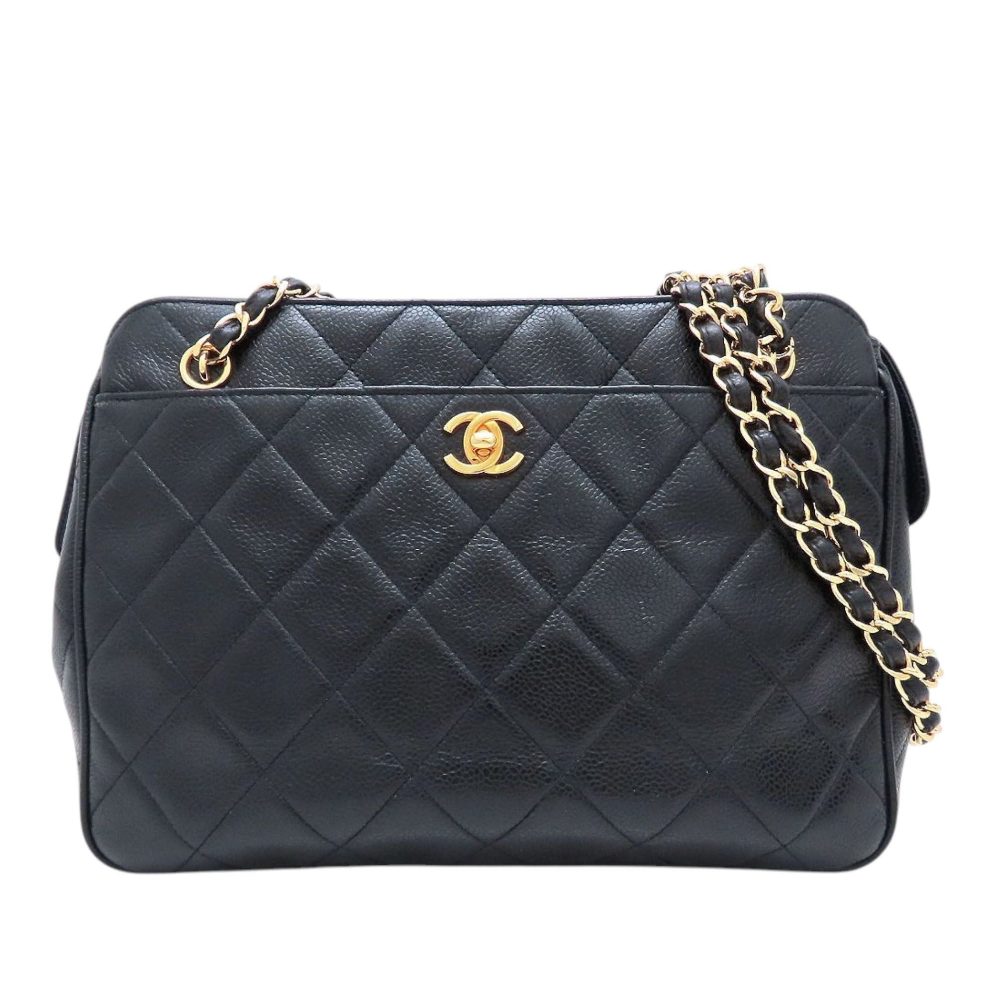 Chanel CC Quilted Caviar Front Pocket Shoulder Bag Size ONE SIZE - 1 Thumbnail
