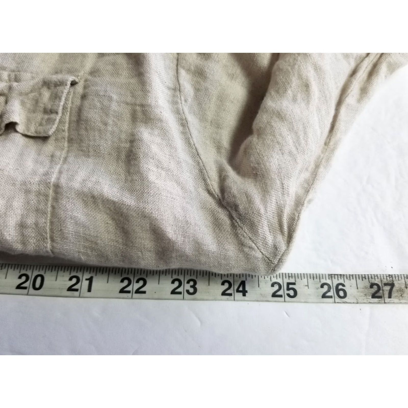 Vintage Hester & Orchard Tunic Beige Top Linen Blend Size XL 3/4 Sleeve Blouse Women Size XL / US 12-14 / IT 48-50 - 4 Thumbnail