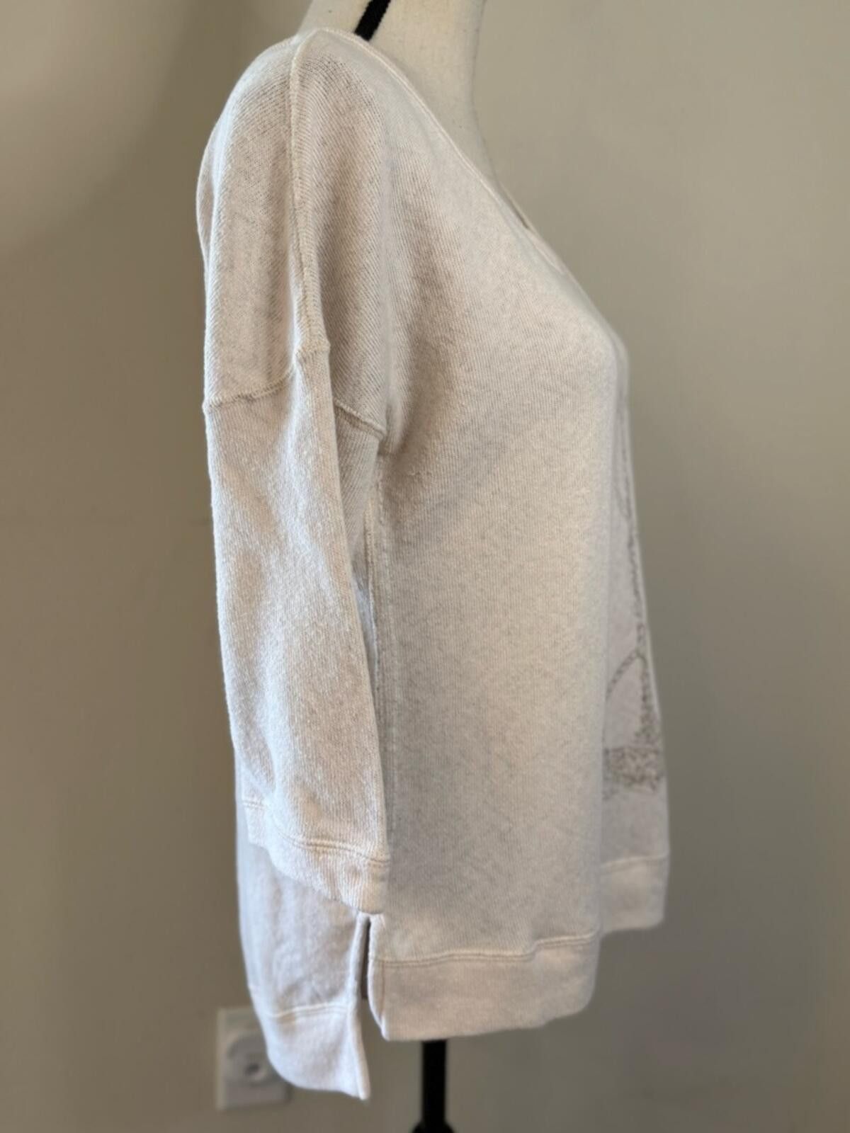 Other Beige boho floral anchor sweater crop sleeves SZ M Size M / US 6-8 / IT 42-44 - 2 Thumbnail