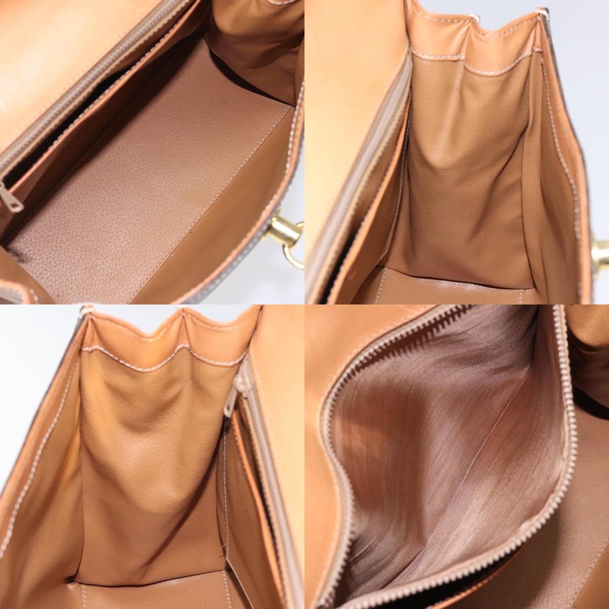 Celine CELINE Macadam Canvas Hand Bag Pvc Brown Gold Size ONE SIZE - 12 Thumbnail