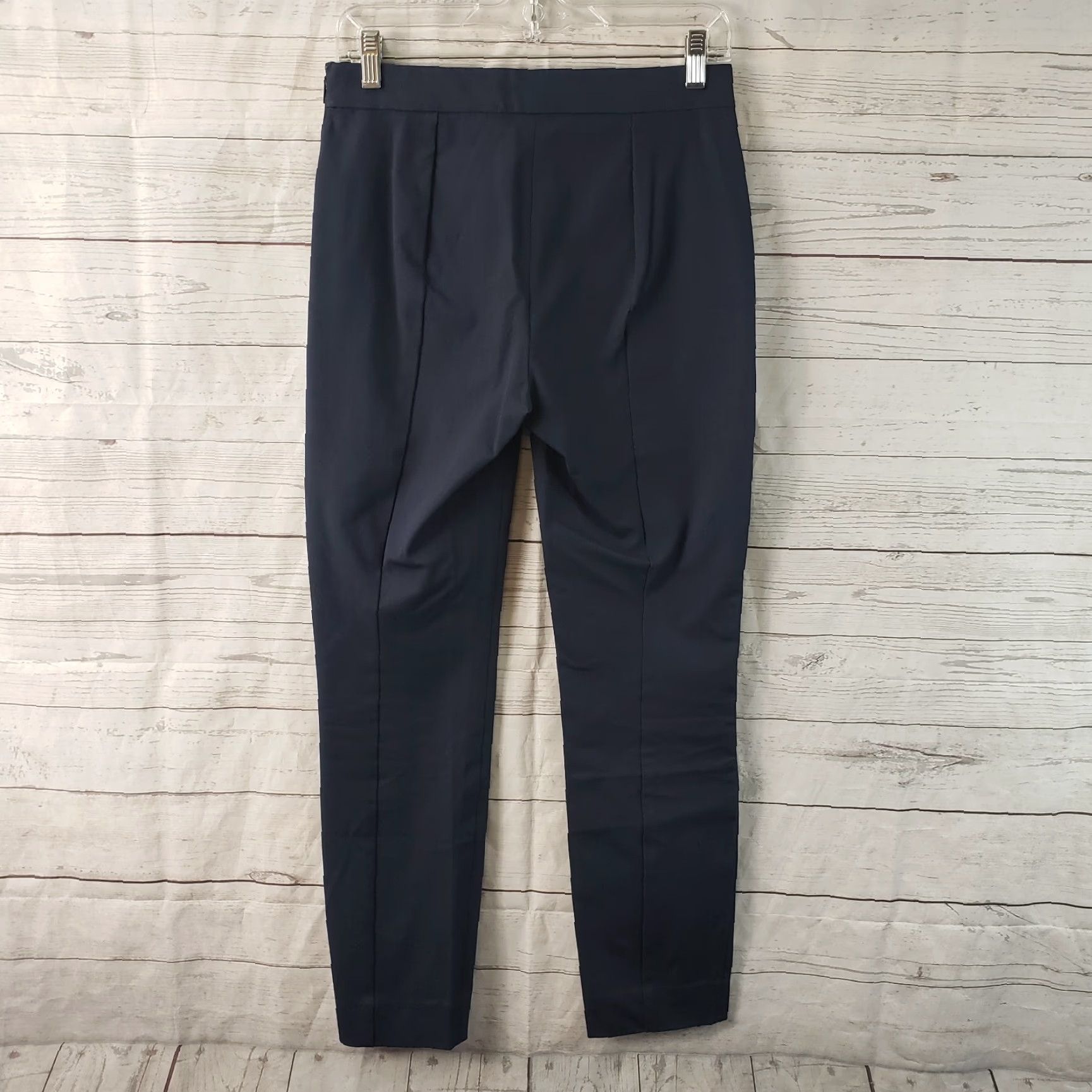 Everlane Everlane Womens Pants Side Zip 4 Solid Blue Mid Rise Cotton Blend Cropped Skinny Inseam 28.5 Size 27" / US 4 / IT 40 - 3 Thumbnail