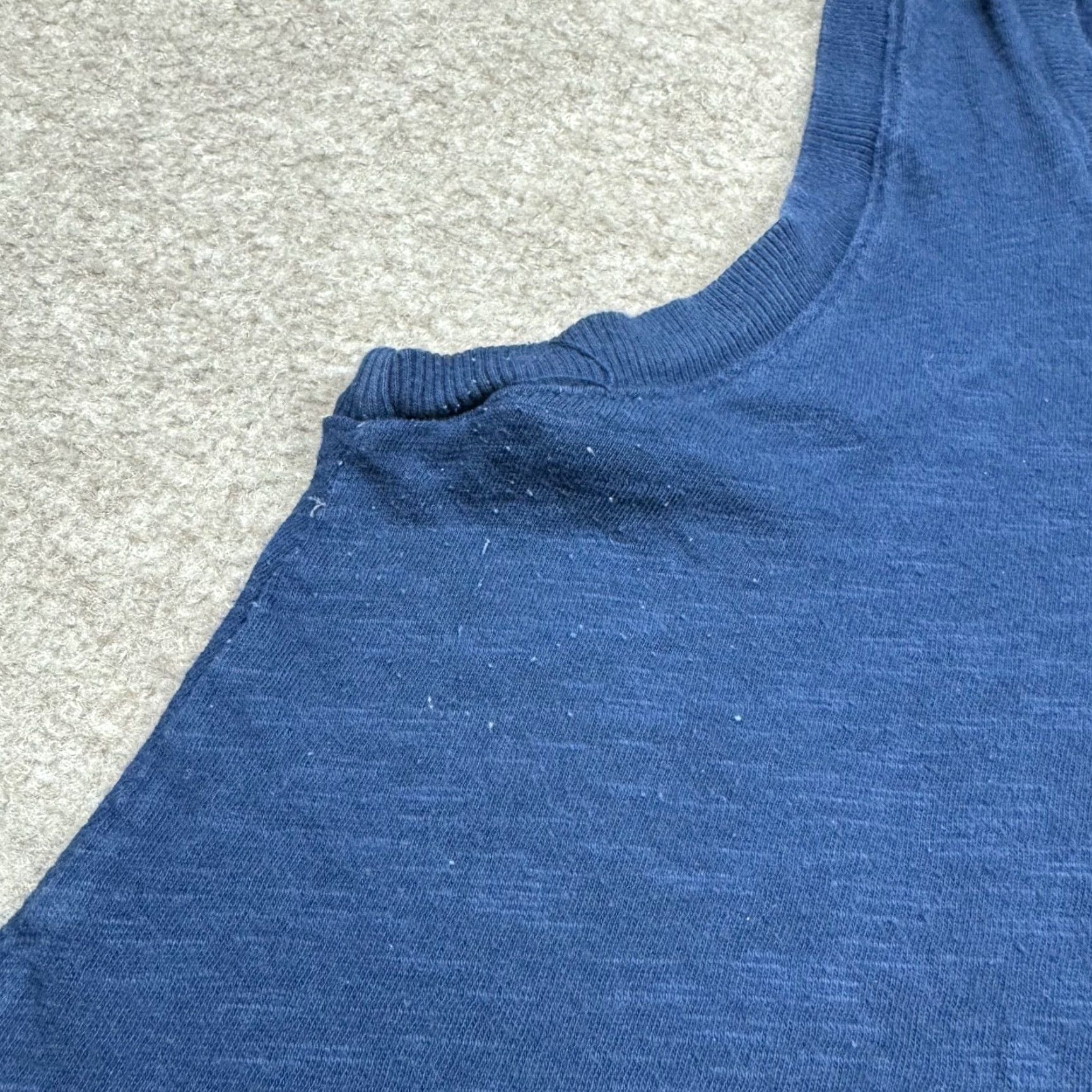 Vintage USA Tank Top Womens L Blue Sleeveless Lightweight Casual Shirt Size L / US 10 / IT 46 - 5 Thumbnail