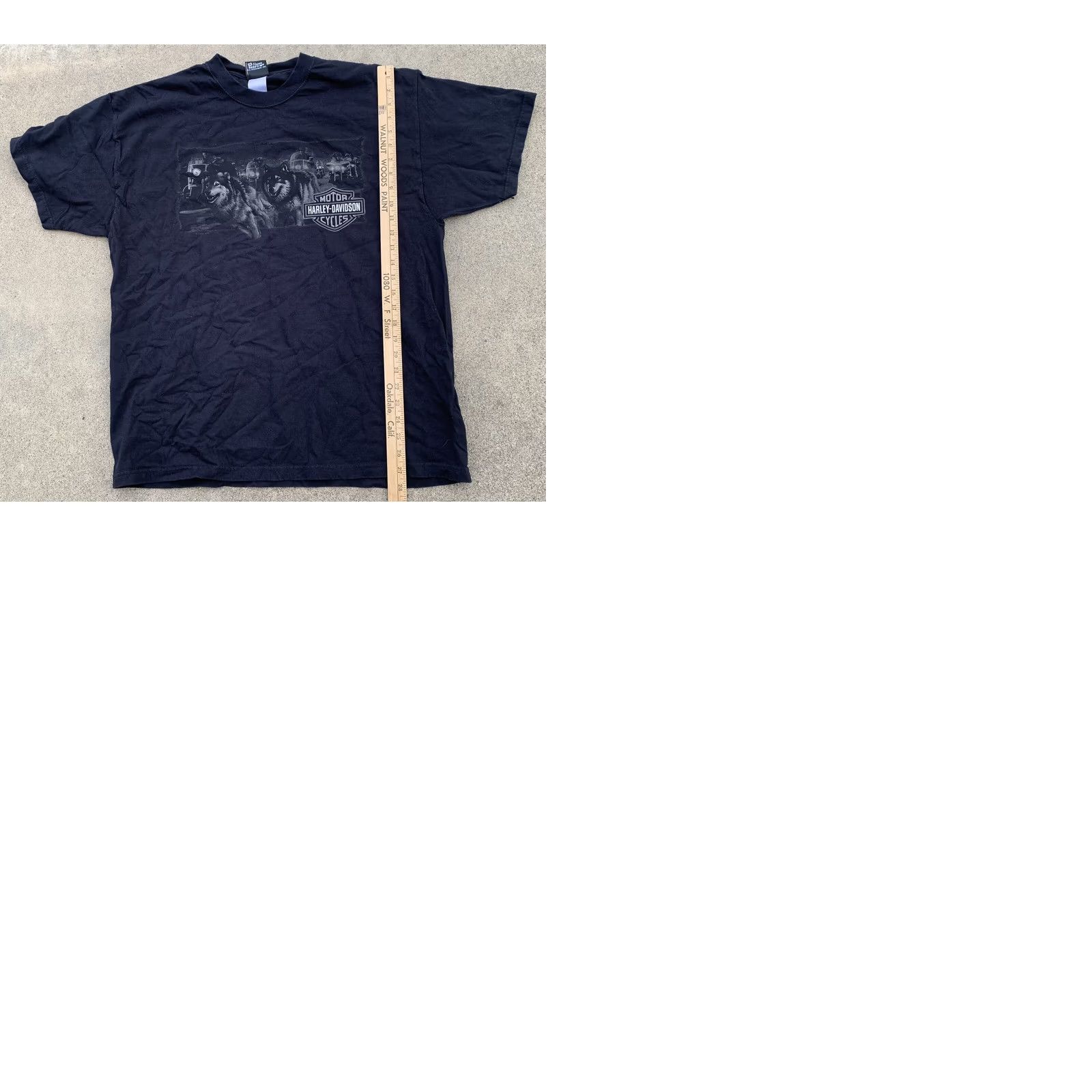 Harley Davidson Harley-Davidson T-Shirt Wolf Print California Crew Neck XL Black Men Short Sleeve US Made 2000-2009 Graphic Patch Size US XL / EU 56 / 4 - 9 Thumbnail