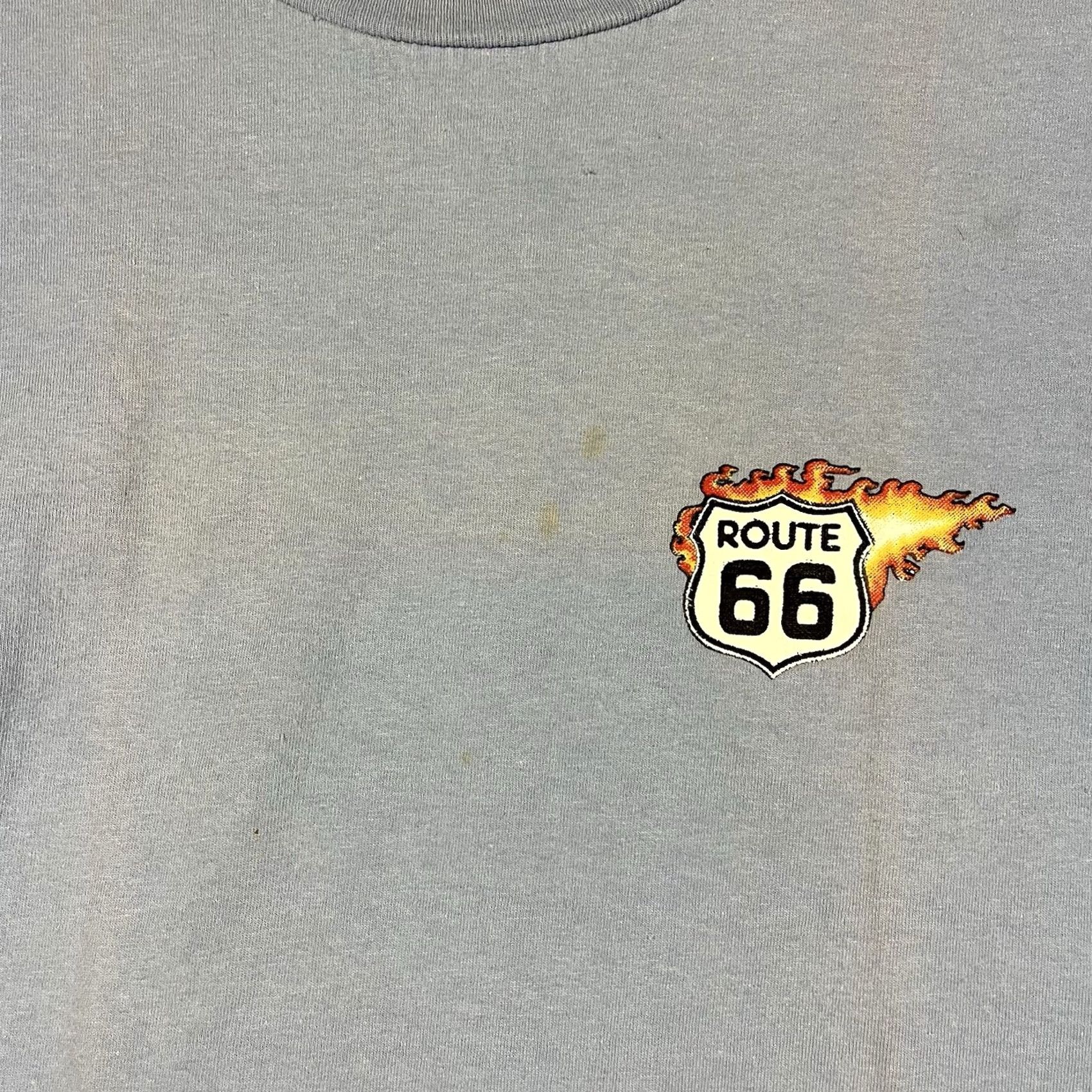 Vintage VINTAGE Alstyle T-Shirt XL Route 66 Wild Side Biker Motorcycle Flames Harley Blue 90s Mens Short Sleeve Shirt XL Blue Route 66 Biker Toys? Size US XL / EU 56 / 4 - 5 Thumbnail