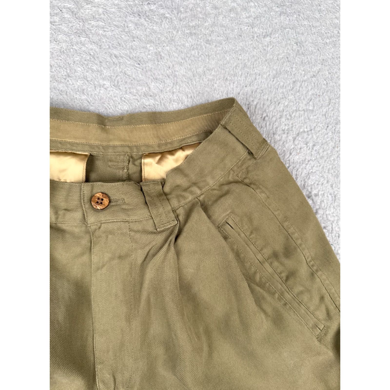 Tommy Bahama VINTAGE Tommy Bahama Shorts Women Bermuda 2 Green Silk Cotton Blend High Rise Casual Travel 24Wx4 Girls Size 26" / US 2 / IT 38 - 5 Thumbnail