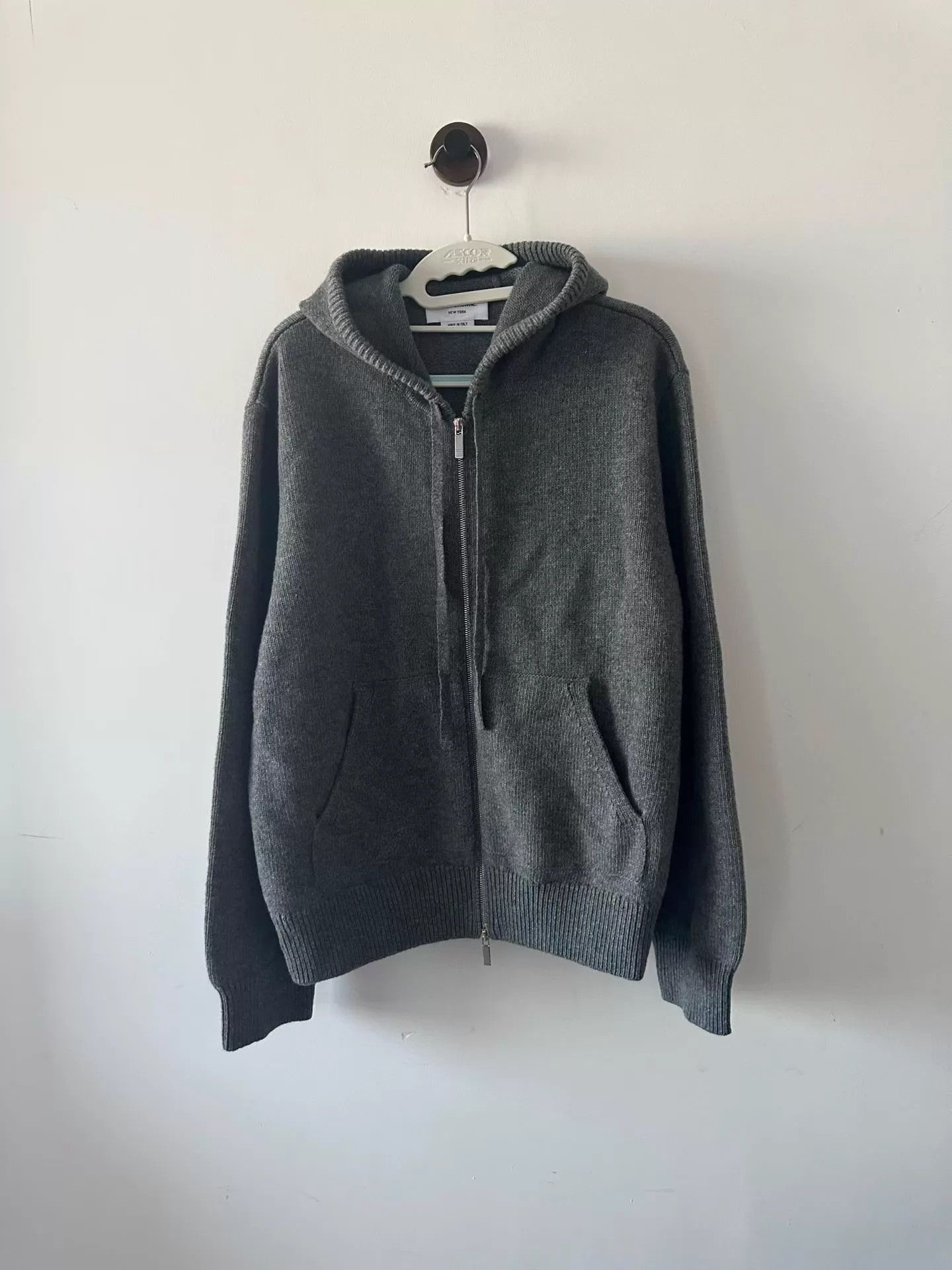 Thom Browne Gray Zip-Up Hoodie with Pockets Size US XXL / EU 58 / 5 - 1 Thumbnail