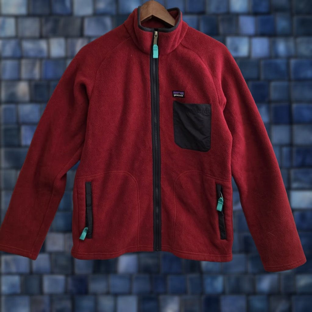 Patagonia VINTAGE Patagonia Synchilla Karstens Fleece Jacket Full Zip Mens Small Red Size US S / EU 44-46 / 1 - 1 Thumbnail