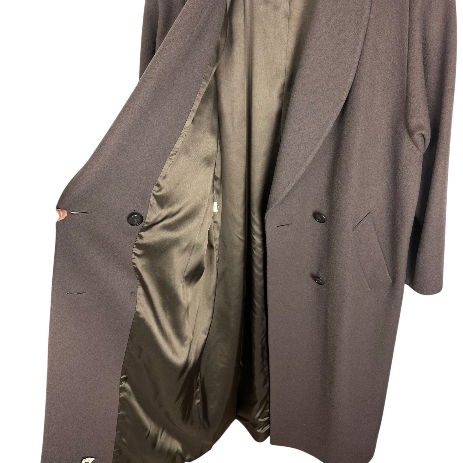 Jones New York Jones NY Union 100% Wool Double Breasted Trench Coat Sz 16 Size XXL / US 16-18 / IT 52-54 - 7 Thumbnail