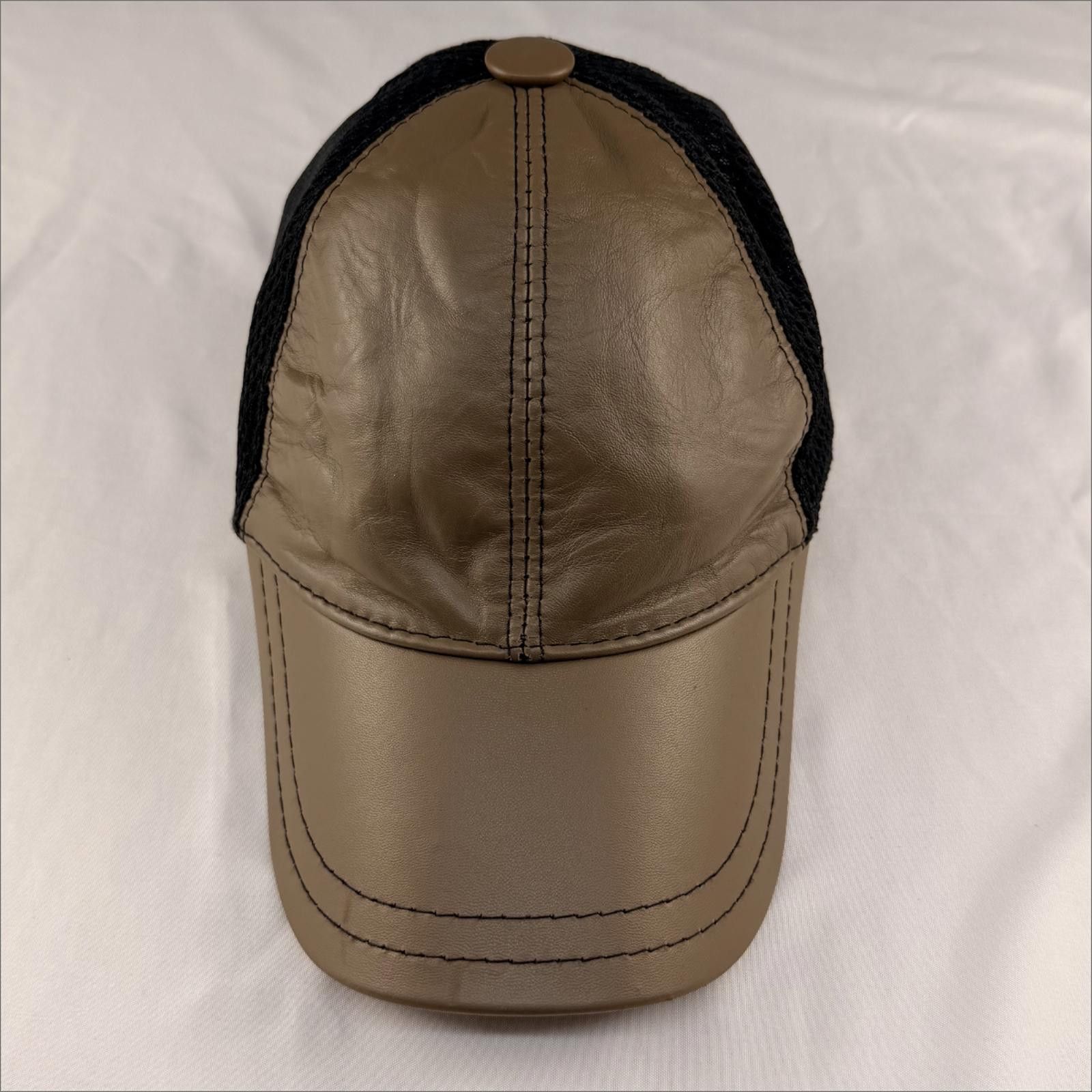 Other Genuine Leather & Mesh Trucker Cap - Premium Brown - NWOT Size ONE SIZE - 2 Thumbnail
