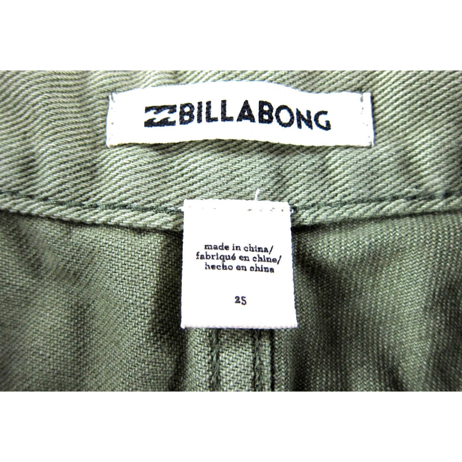 Billabong Billabong Shorts Women 25 Green Cotton Denim Pocket High Rise Rolled Jean 90s Size 42" / US 20 - 3 Thumbnail