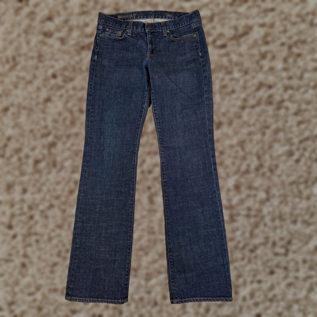 J.Crew J.CREW Womens Bootcut Jeans 28 Blue Dark Wash Cotton 30x32 Regular Fit Classic Size 28" / US 6 / IT 42 - 1 Thumbnail