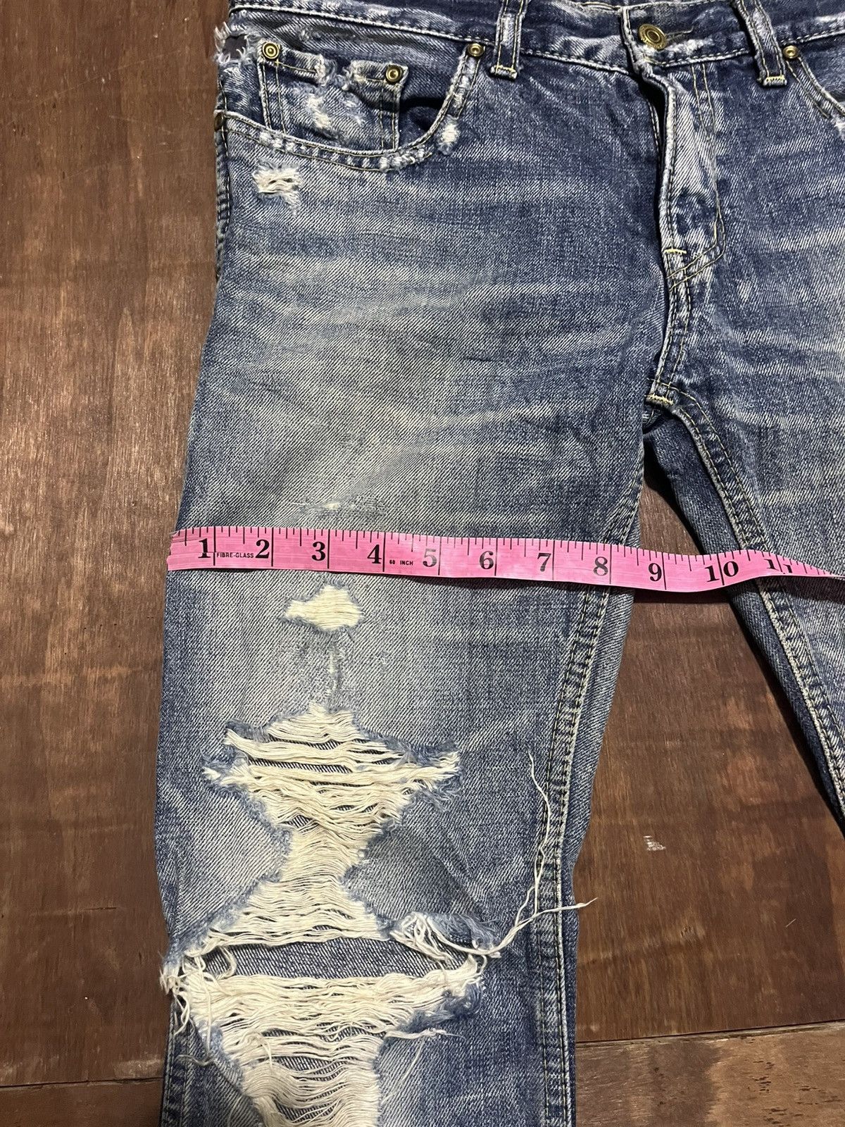 Japanese Brand Y2k only anarchist are pretty faded mud wash distressed Size 29" - 2 Thumbnail