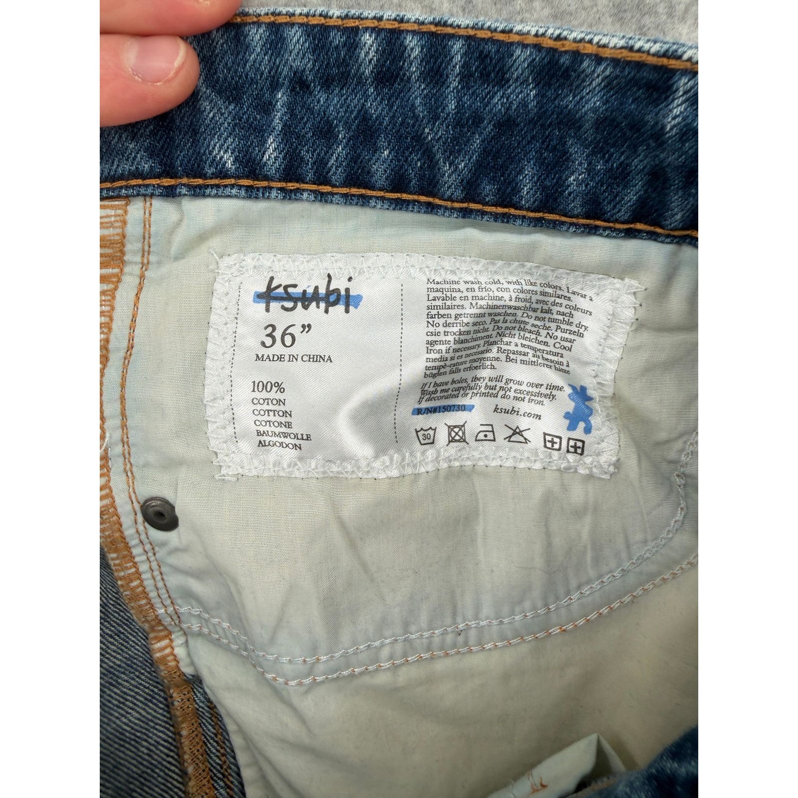 Ksubi NEW Ksubi Chitch Plus One Ripped Light Blue Jeans Size 36 Size US 36 / EU 52 - 3 Thumbnail