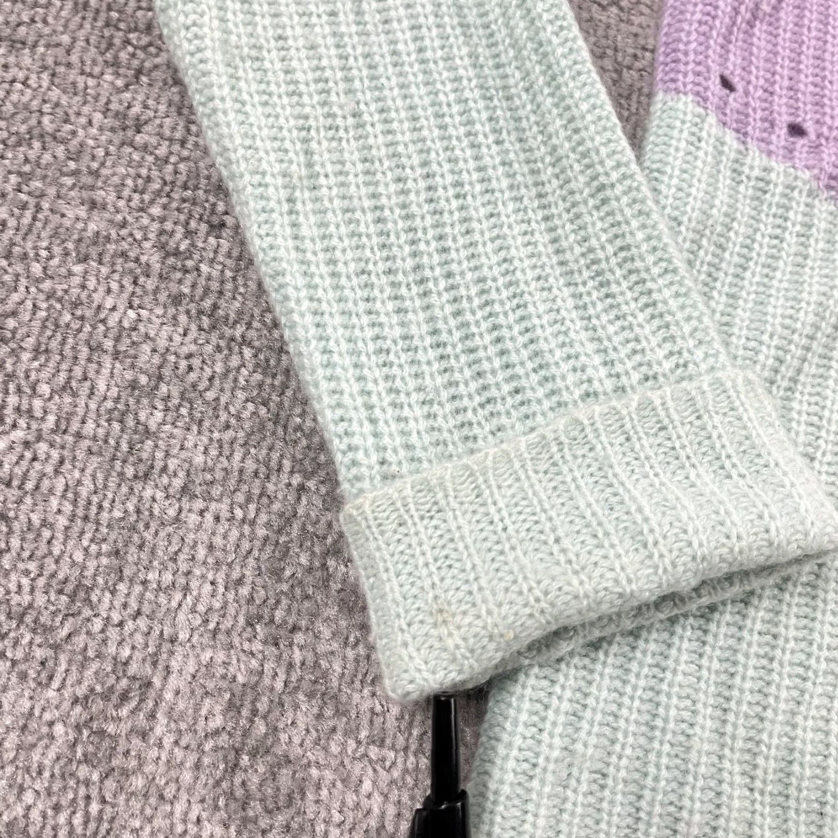 Autumn Cashmere VINTAGE AUTUMN CASHMERE Sweater Womens Small Pastel Easter 100% Pure Cashmere Knit Crew Size S / US 4 / IT 40 - 6 Thumbnail