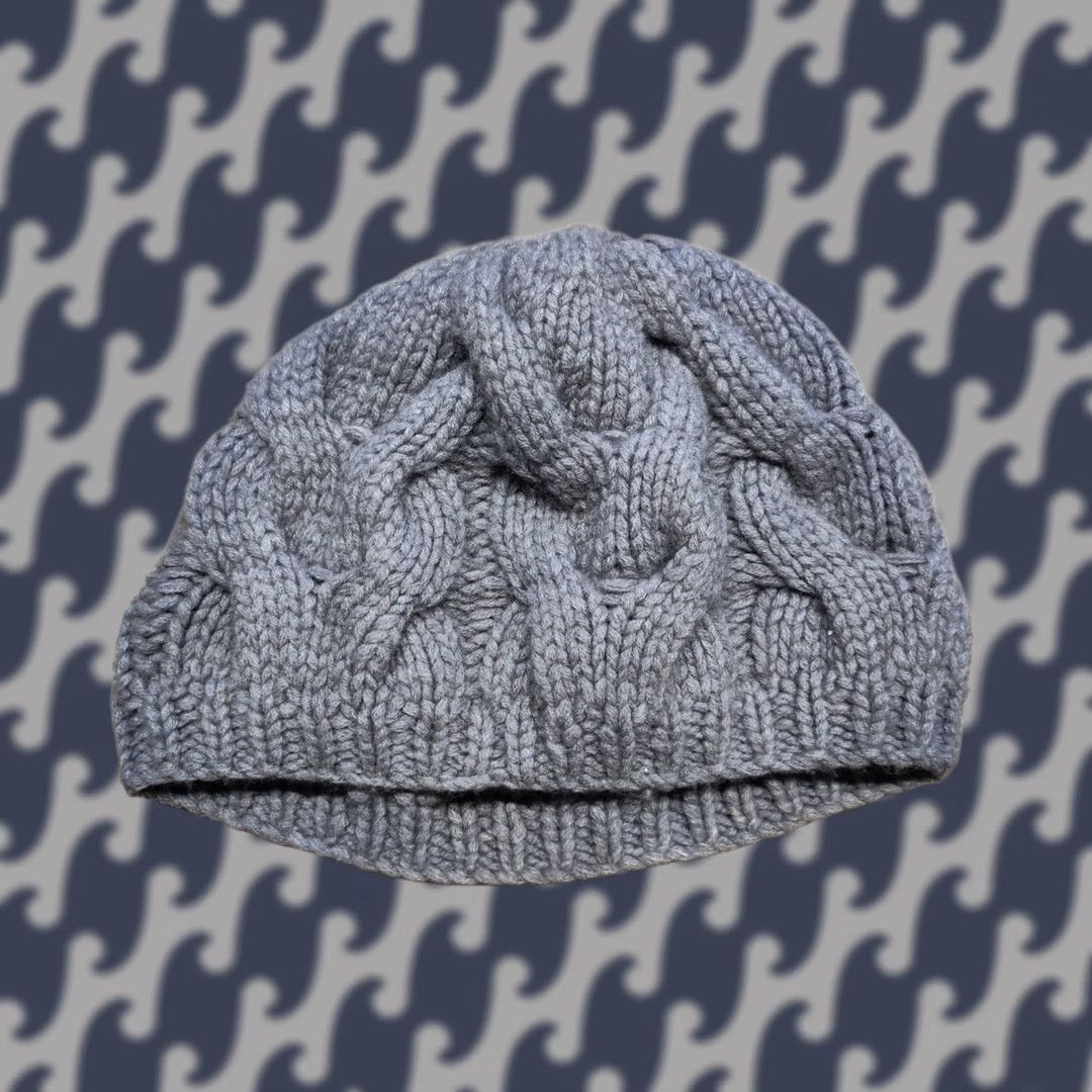 Vintage DTLM Don't Label Me Gray Beanie Hat Womens One Size Wool Cashmere Crochet Ladies Beanie Women Wool Blend Fall Winter Knit Hat Mens Womens Size ONE SIZE - 1 Thumbnail