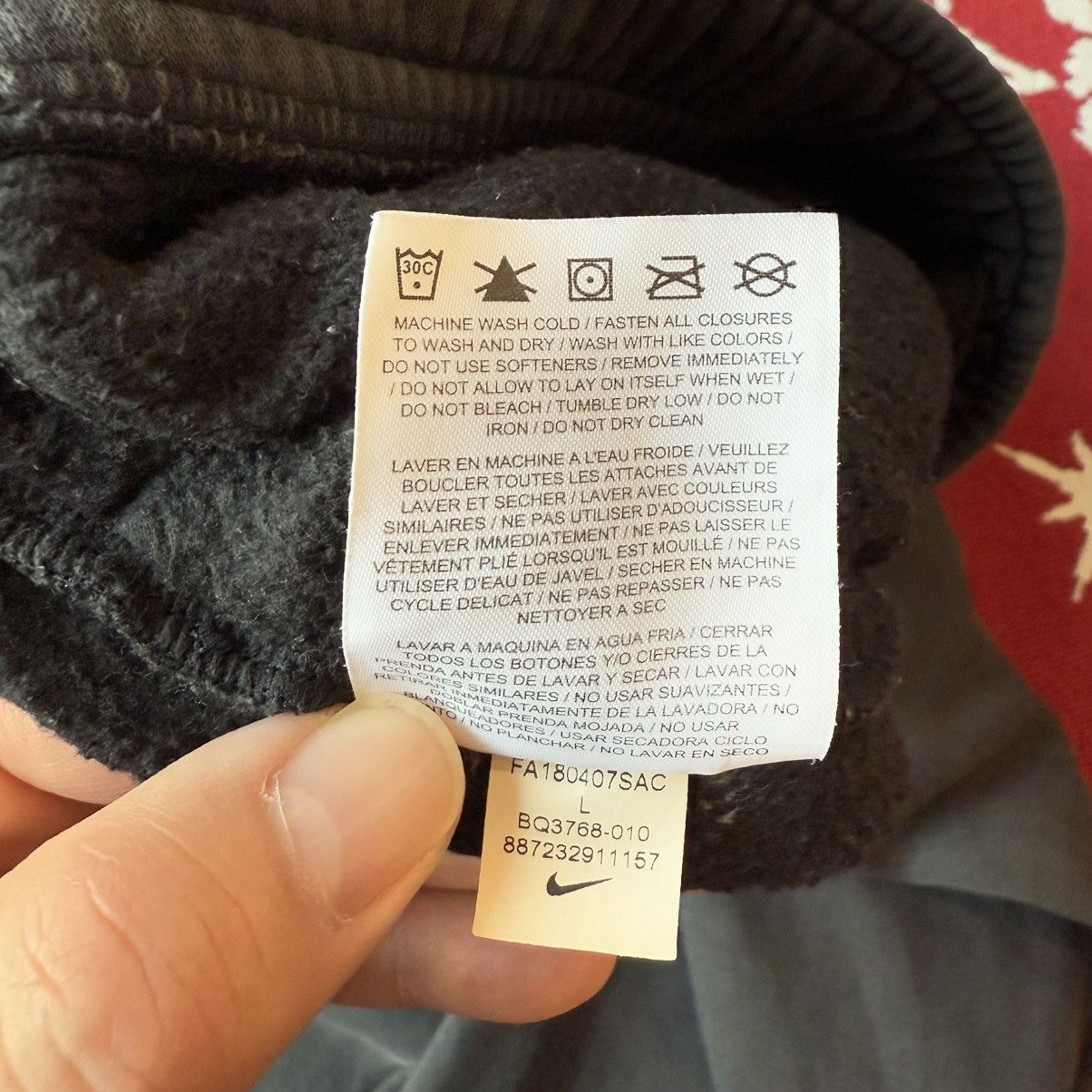 Nike × Supreme Used FW18 Supreme Nike Sweatpant Black Size L Vintage Size US 36 / EU 52 - 12 Thumbnail