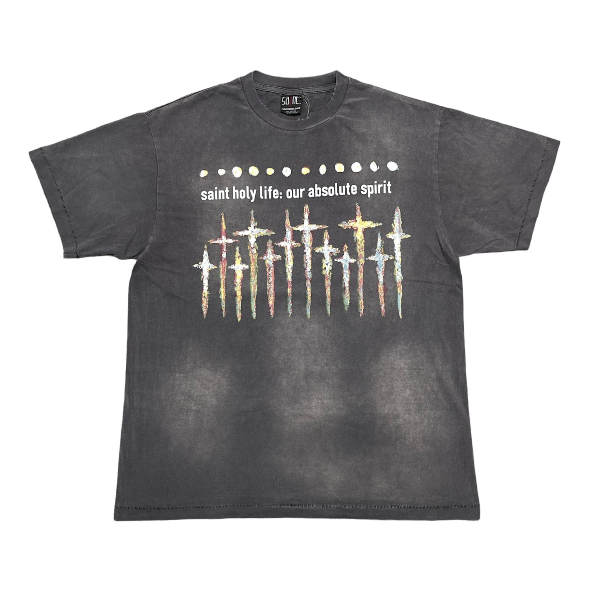 Saint Michael x Forsomeone God Short Sleeve Tee Shirt Black | Grailed 