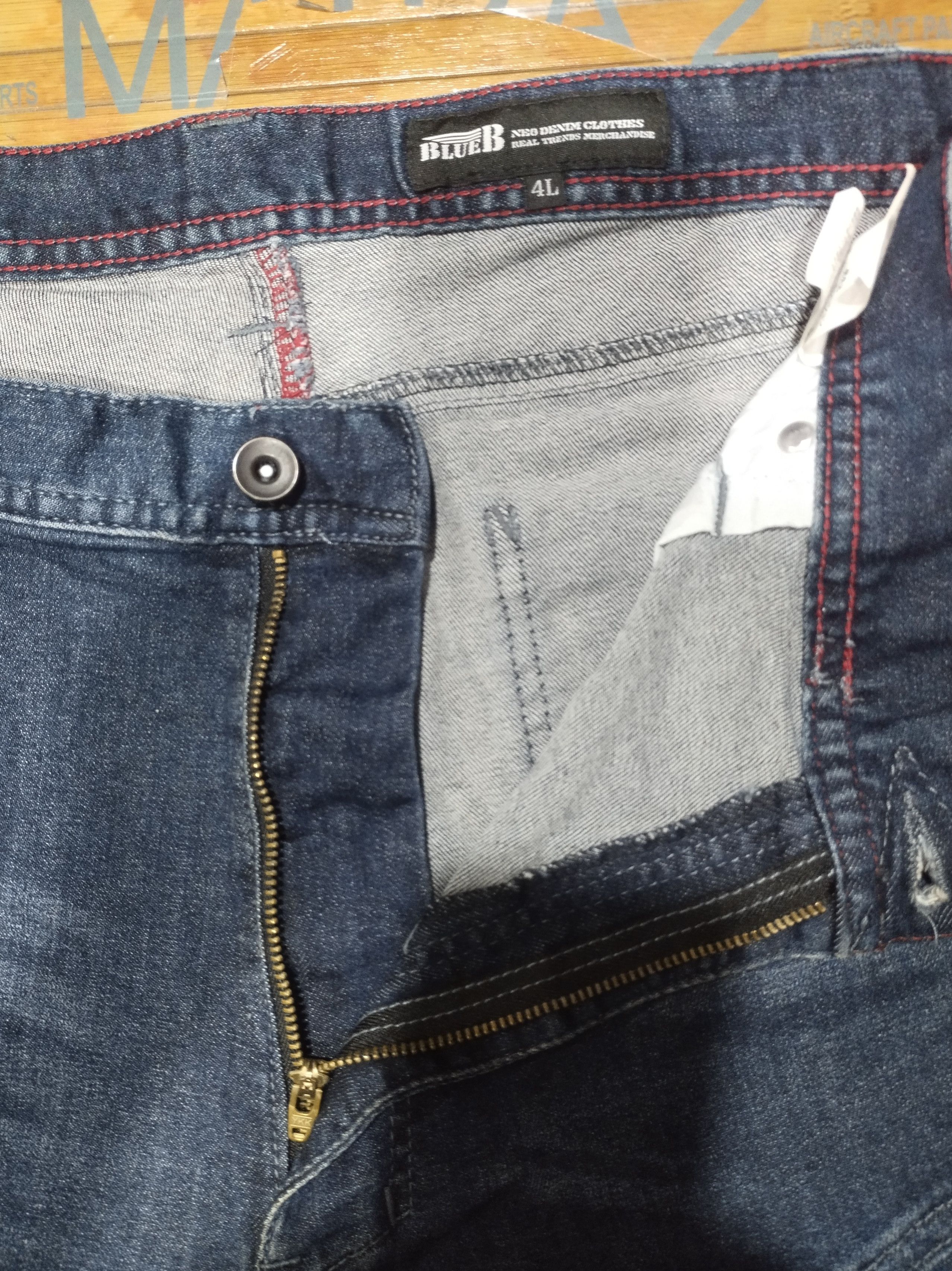 Other Jeans Blue B "Cargo Pants Design""Stretchable Sz 4L 37" Size US 37 - 10 Thumbnail