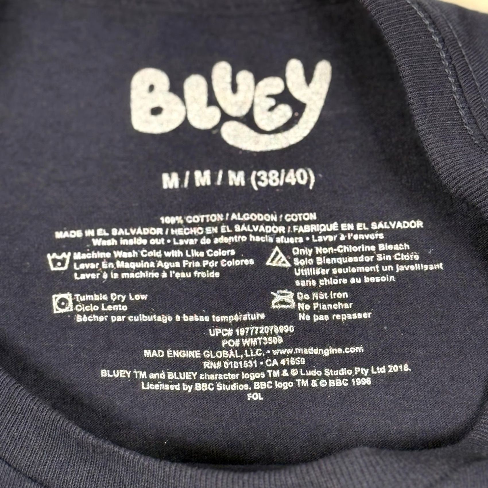 Vintage VINTAGE Bluey Shirt Mens Medium Navy Whaddup Party People Cartoon Graphic T Shirt Bandit Size US M / EU 48-50 / 2 - 3 Thumbnail