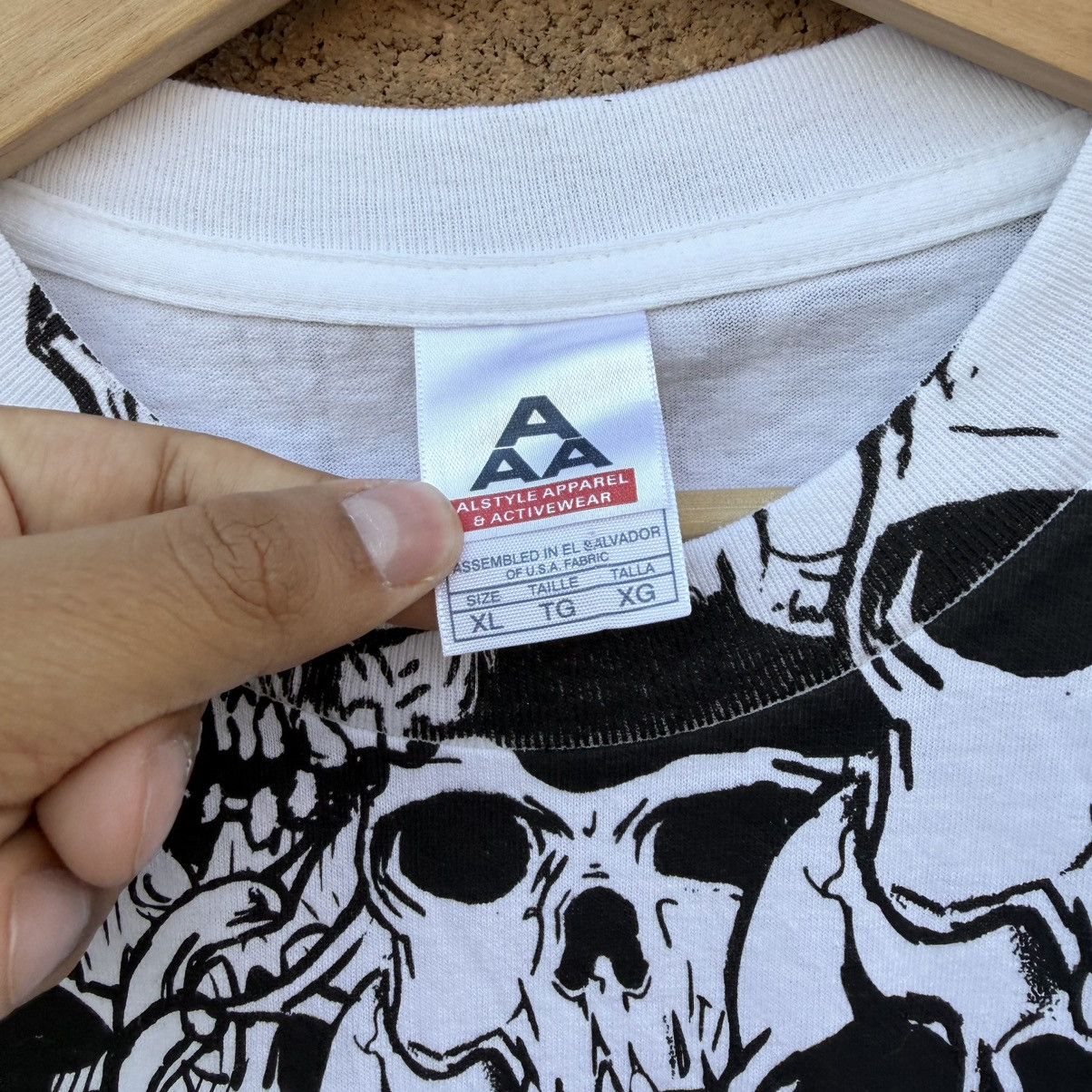 Other Vintage Y2K Skulls AOP T-Shirt XL White Cyber Grunge Gothic Size US XL / EU 56 / 4 - 3 Thumbnail