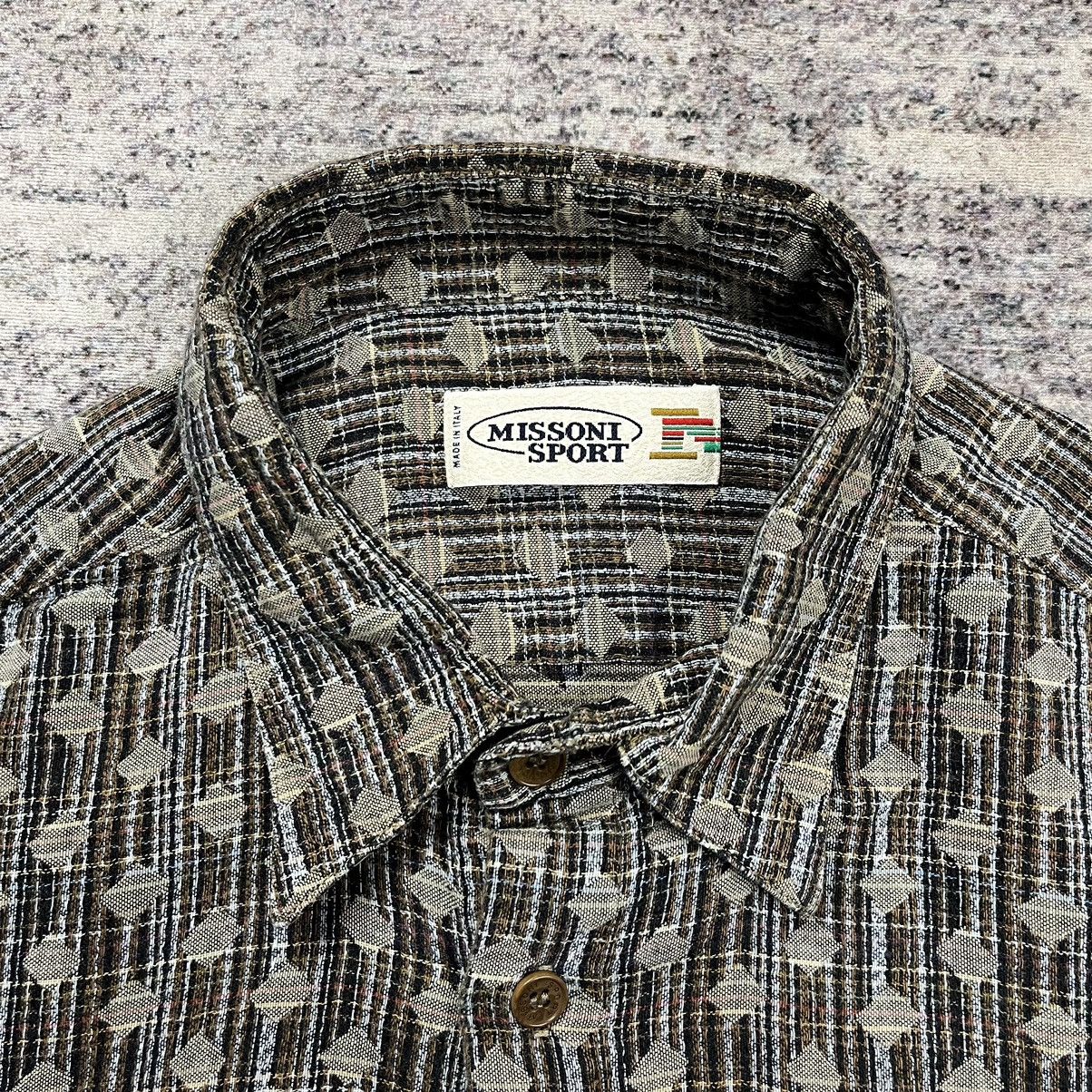 Missoni × Vintage Vintage 90s Missoni Sport pattern button shirt Size US M / EU 48-50 / 2 - 5 Thumbnail