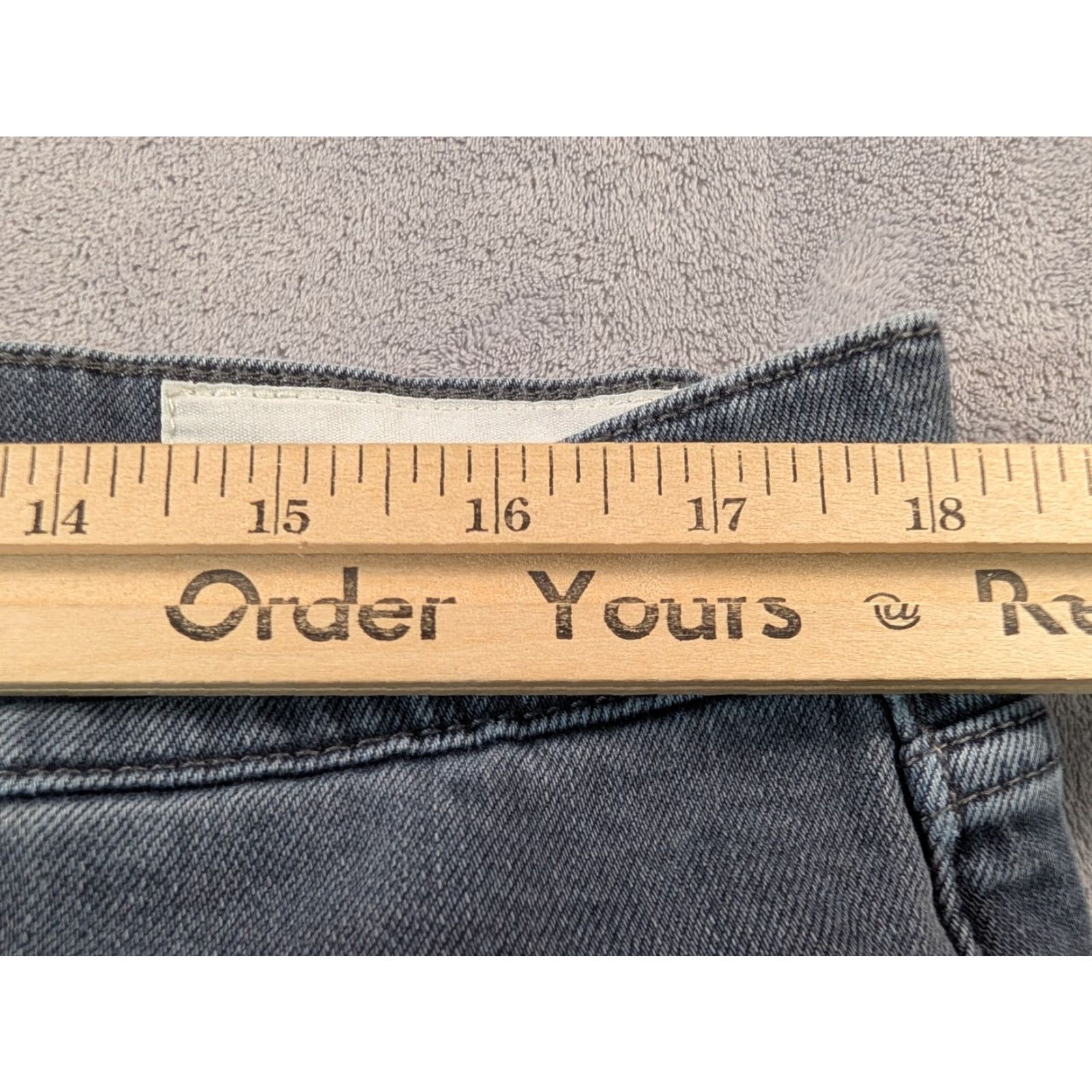 Rag & Bone rag & bone Fit 2 Slim Fit Jeans Mens 36x28 Gray Denim Straight 5-Pocket Stretch Leather Logo Renegade 36 Mens Regular Jeans Size US 36 / EU 52 - 2 Thumbnail