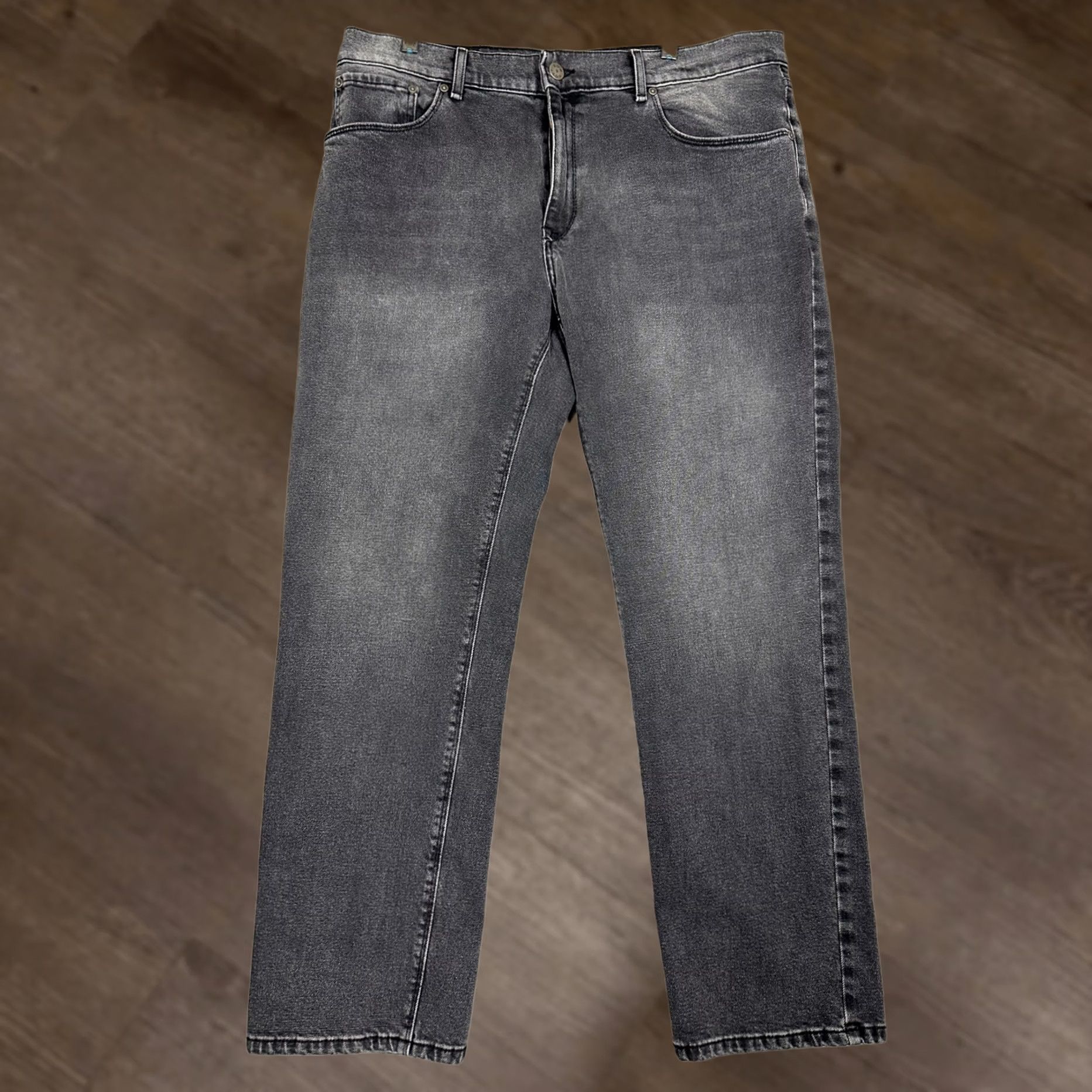 Mott & Bow Mott & Bow Slim Fit Jeans Mens 38x30 Dark Grey Faded Stretch Denim Pants EUC Size US 38 / EU 54 - 1 Thumbnail