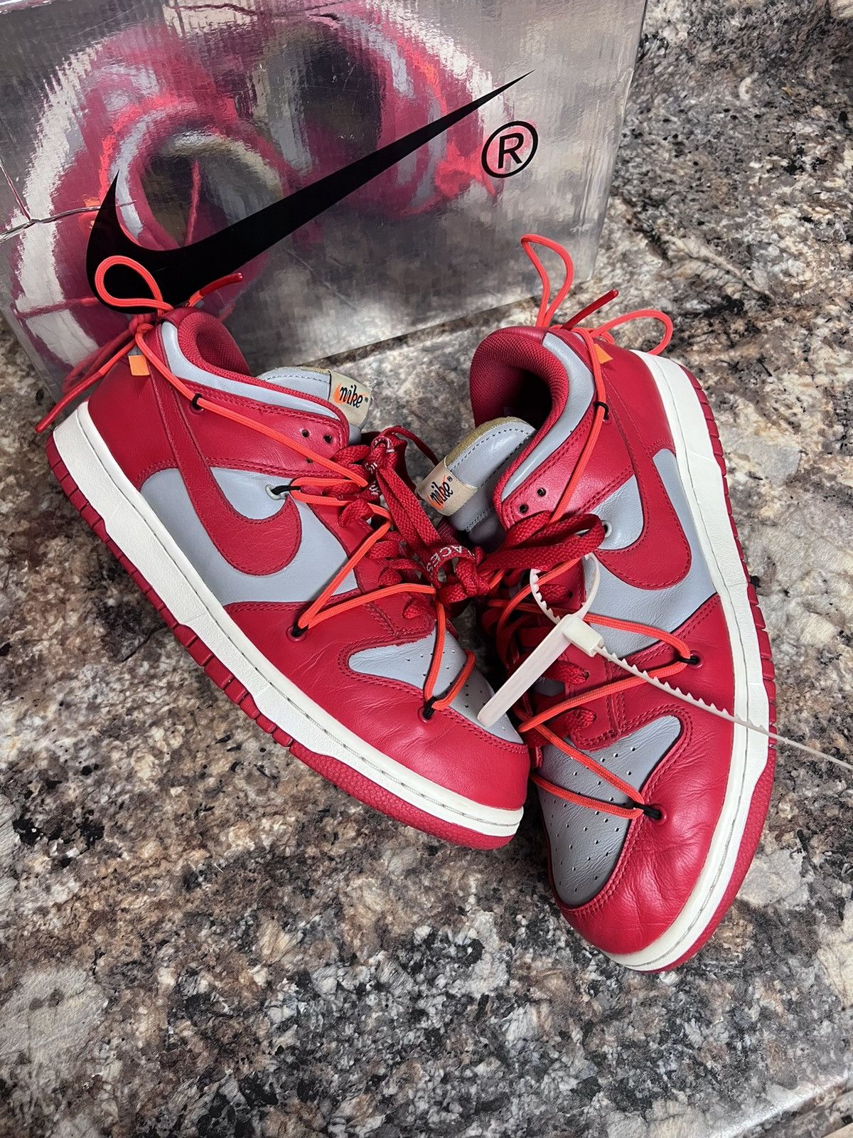 Off-White Off-white Nike dunk university red size 12 authentic Size US 12 / EU 45 - 2 Thumbnail