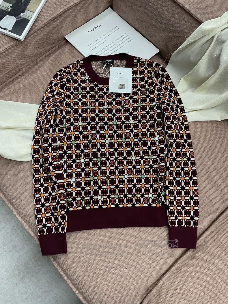 Chanel Chanel Heavy industry full logo full double c wool sweater Size XXS / US 00 / IT 34 - 1 Thumbnail