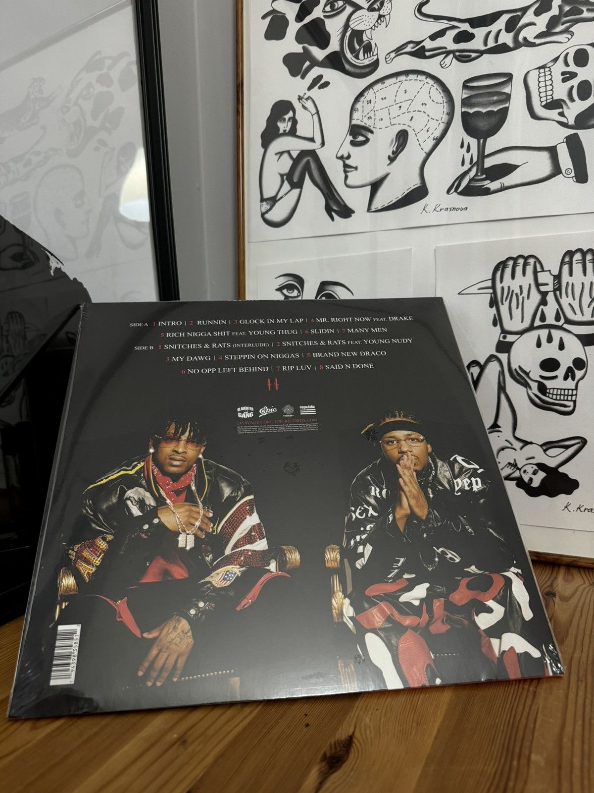 21 Savage 21 Savage Metro Boomin Savage Mode II Version 3 RED Vinyl Size ONE SIZE - 2 Thumbnail