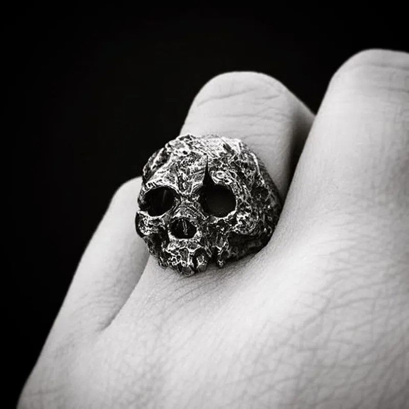 Jewelry Gothic Style Skeleton Head Ring Size ONE SIZE - 4 Thumbnail