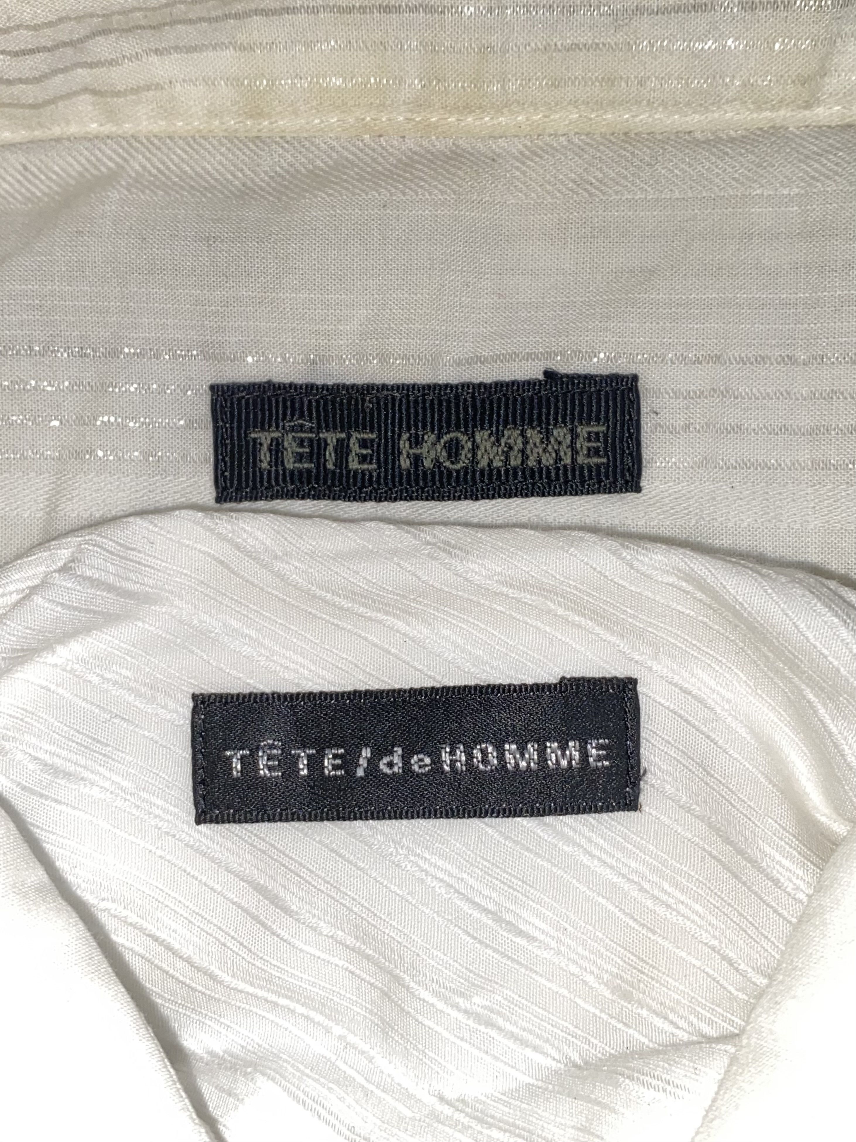 Issey Miyake TETE HOMME White Shirt Size US L / EU 52-54 / 3 - 12 Thumbnail
