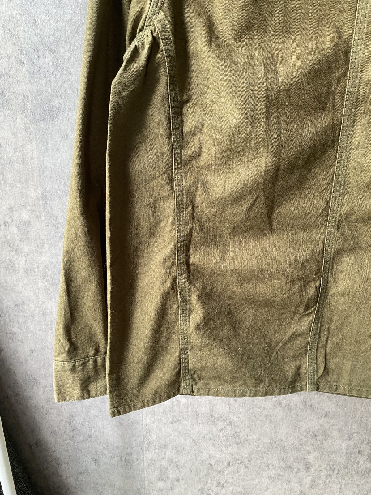 Sassafras Sassafras Japan Olive Green Sunfaded Button Jacket Size US M / EU 48-50 / 2 - 10 Thumbnail