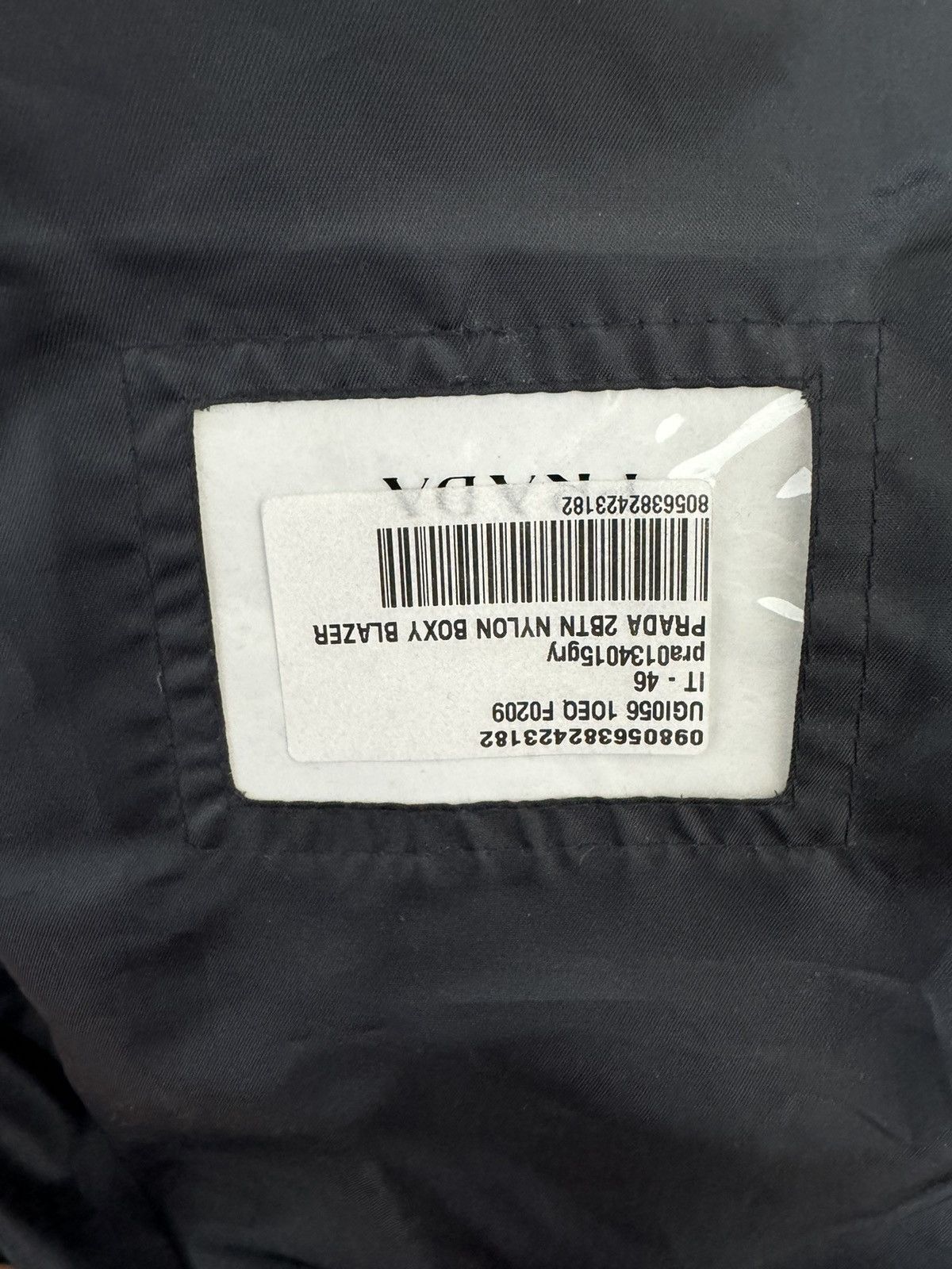 Prada FW18 Nylon Boxy Blazer Size 46R - 9 Thumbnail
