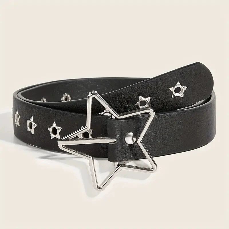 Designer Star Trend Vintage Belt Riveted Belts Menswear Accessories Size ONE SIZE - 6 Thumbnail