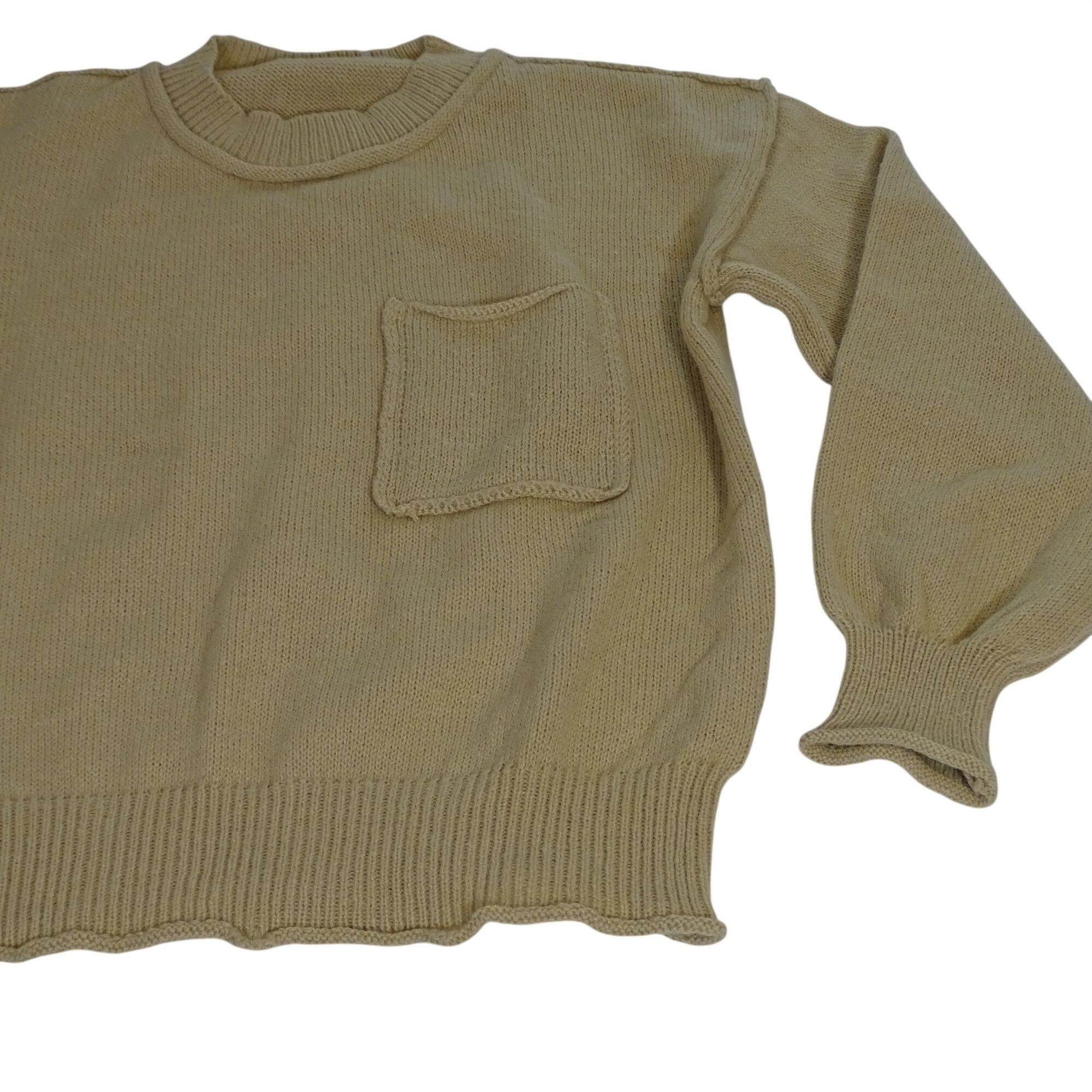 Shein Shein Women Beige Knit Crew Sweater Size XL US 12 Pocket Size XL / US 12-14 / IT 48-50 - 3 Thumbnail