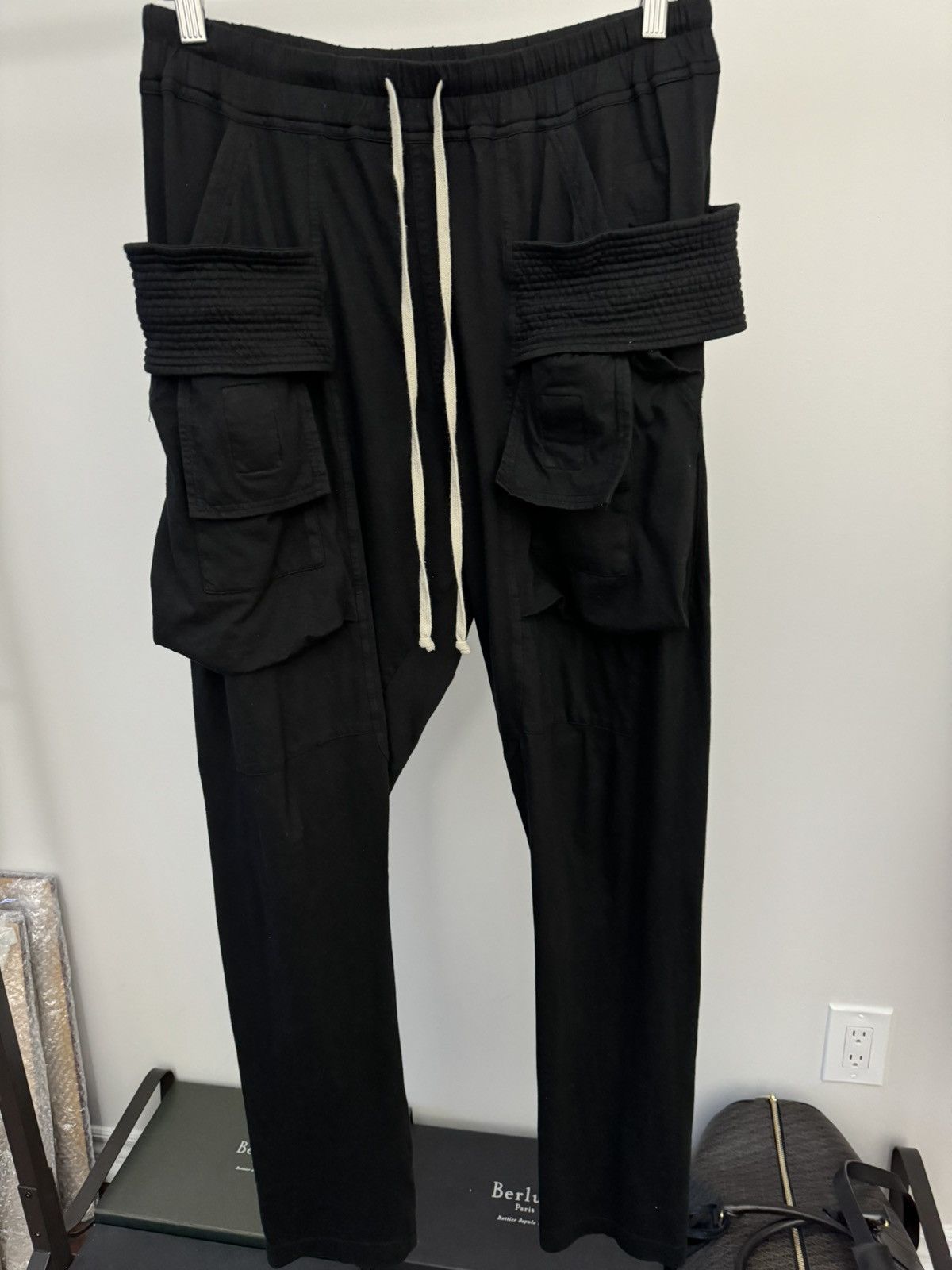 image of Rick Owens Drkshdw Creatch Cargos in Black, Men's (Size 30)