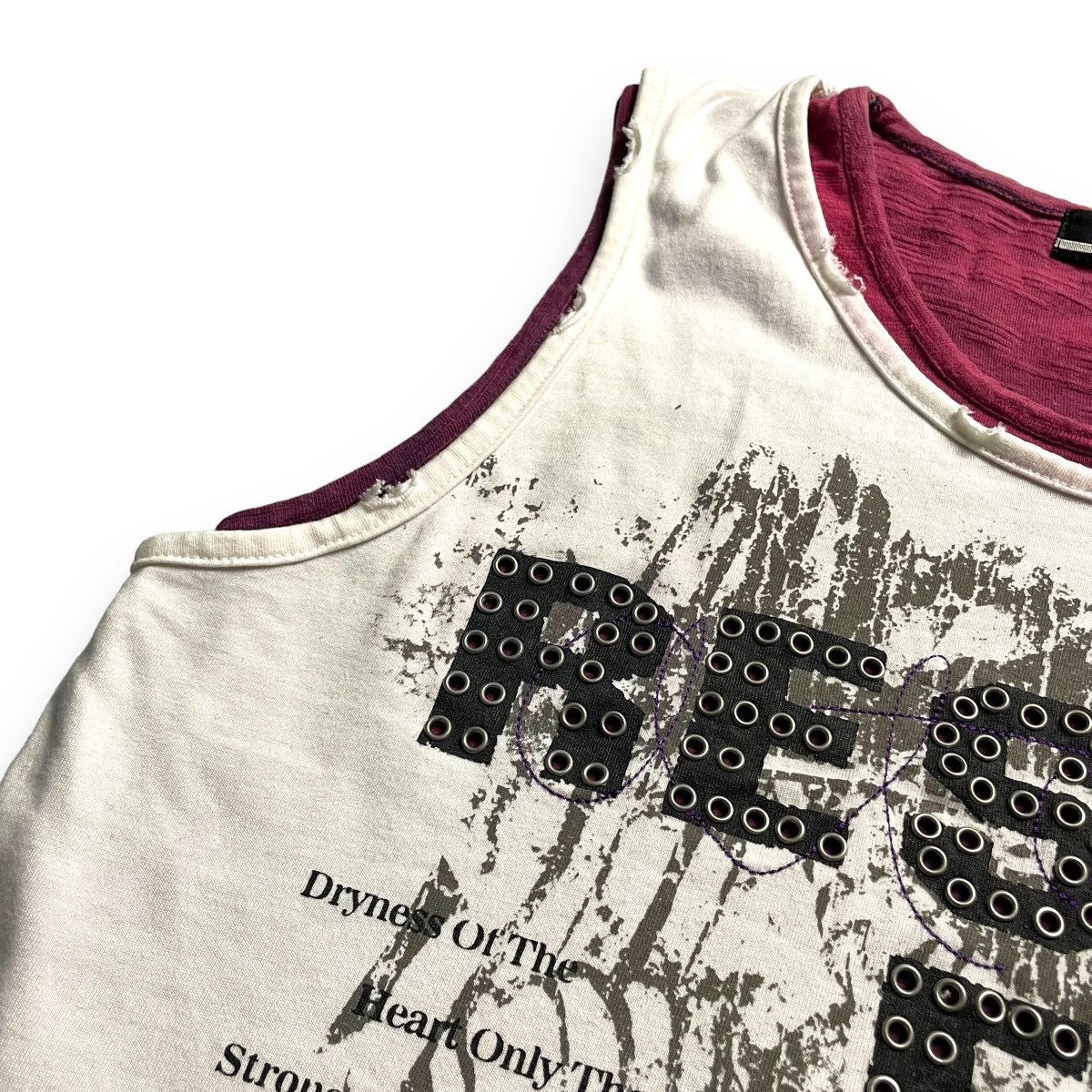 In The Attic 🇯🇵 Y2K IN THE ATTIC WORDING DOUBLE LAYER SLEEVELESS Size US L / EU 52-54 / 3 - 9 Thumbnail