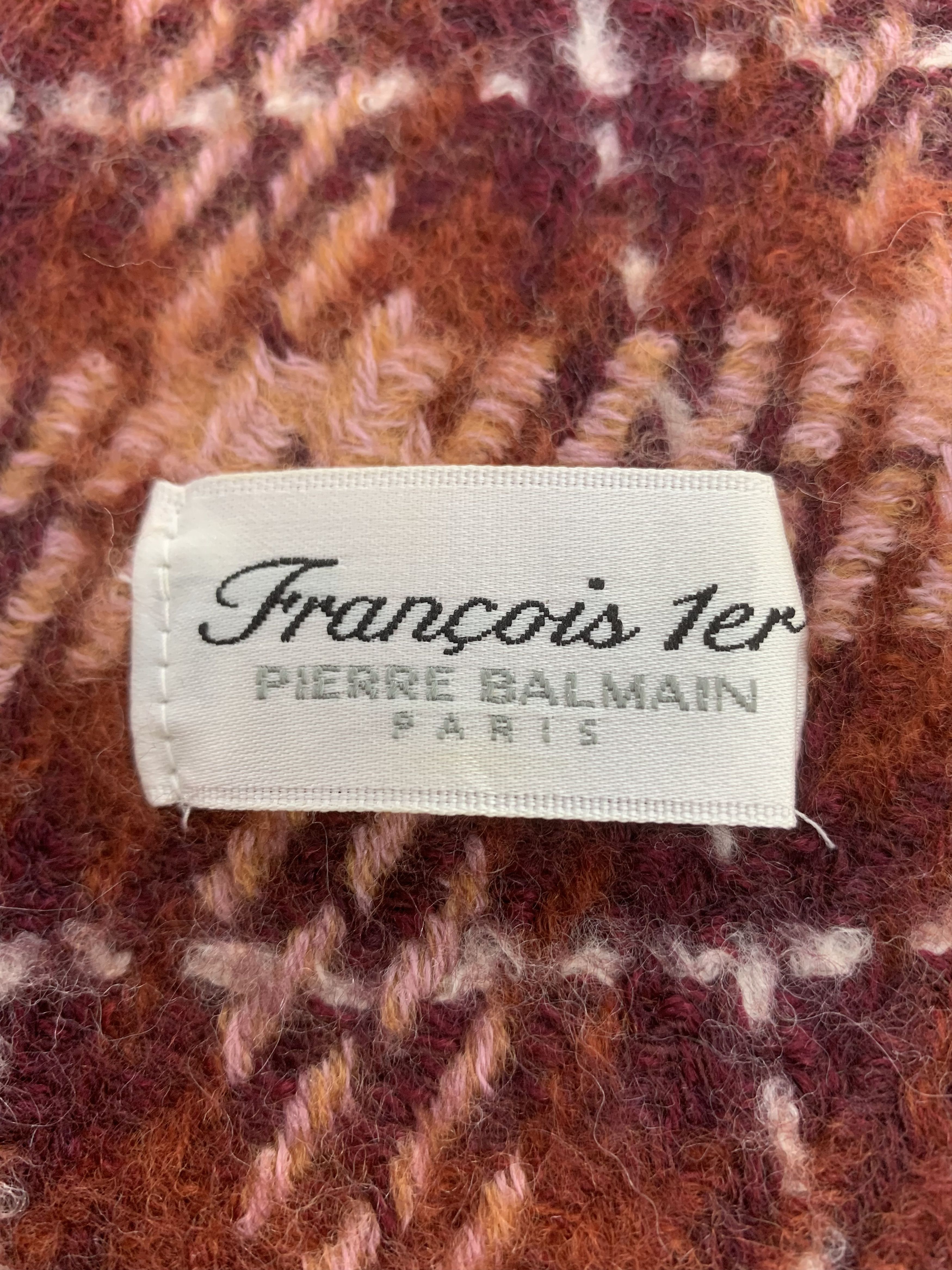 Pierre Balmain 80s Pierre Balmain Scarf Wool Muffler Neck Wrap BL2071 Size ONE SIZE - 4 Thumbnail
