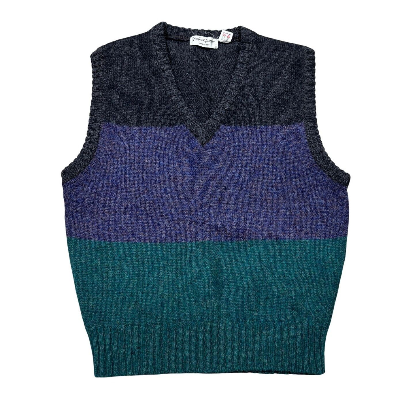 Yves Saint Laurent Vintage Yves Saint Laurent Shetland Wool Sweater Vest Mens M Size US M / EU 48-50 / 2 - 1 Thumbnail